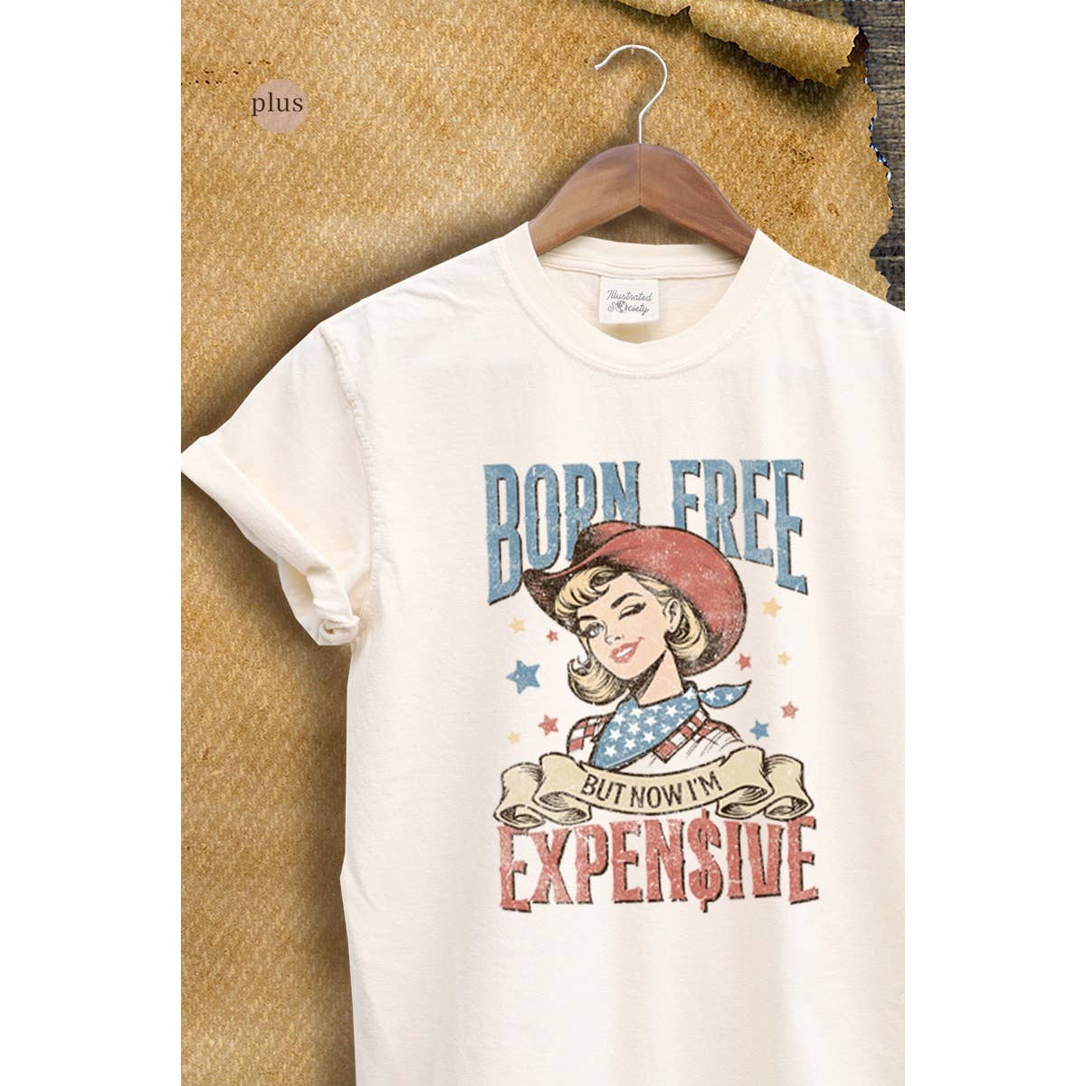 Born Free Vintage Graphic Plus Tee Hoodie, Sweatshirt | PodTeesHub.com
