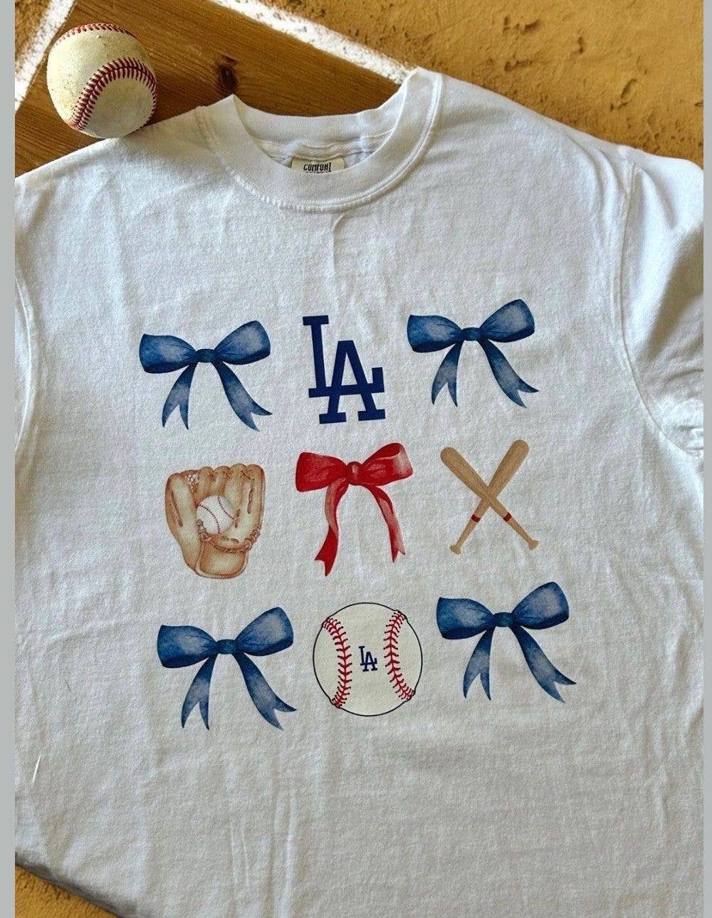 Los Angeles Dodgers Mlb Baseball Coquette Bows Tshirt Hoodie, Sweatshirt | PodTeesHub.com