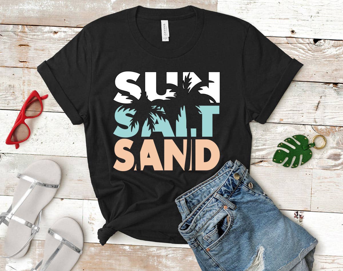 Sun Salt Sand - Beach Life Vacation T-Shirt Hoodie, Sweatshirt | PodTeesHub.com