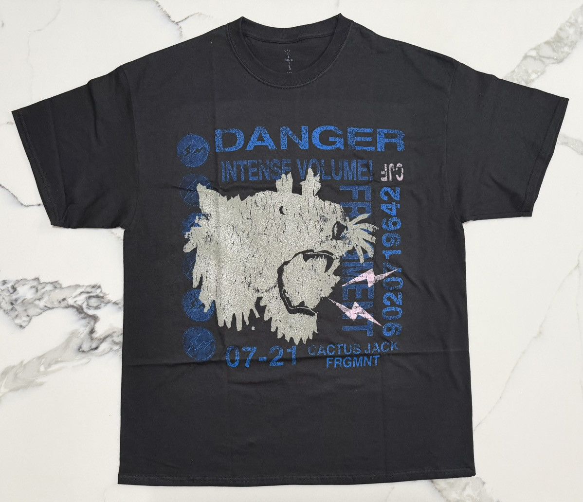 Scott Travis Scott Cactus Jack For Fragment Danger Size Xl Nwt T-Shirts, Hoodie, Sweatshirt | PodTeesHub.com