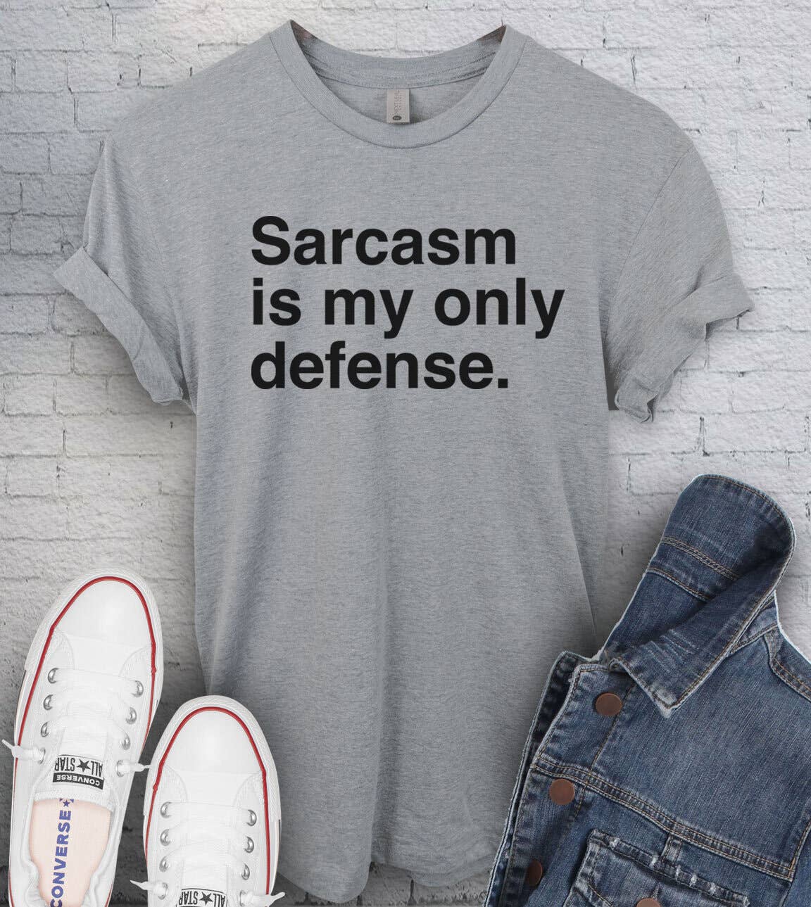 Sarcasm Is My Only Defense - Funny Sassy Sarcastic T-Shirt Hoodie, Sweatshirt | PodTeesHub.com