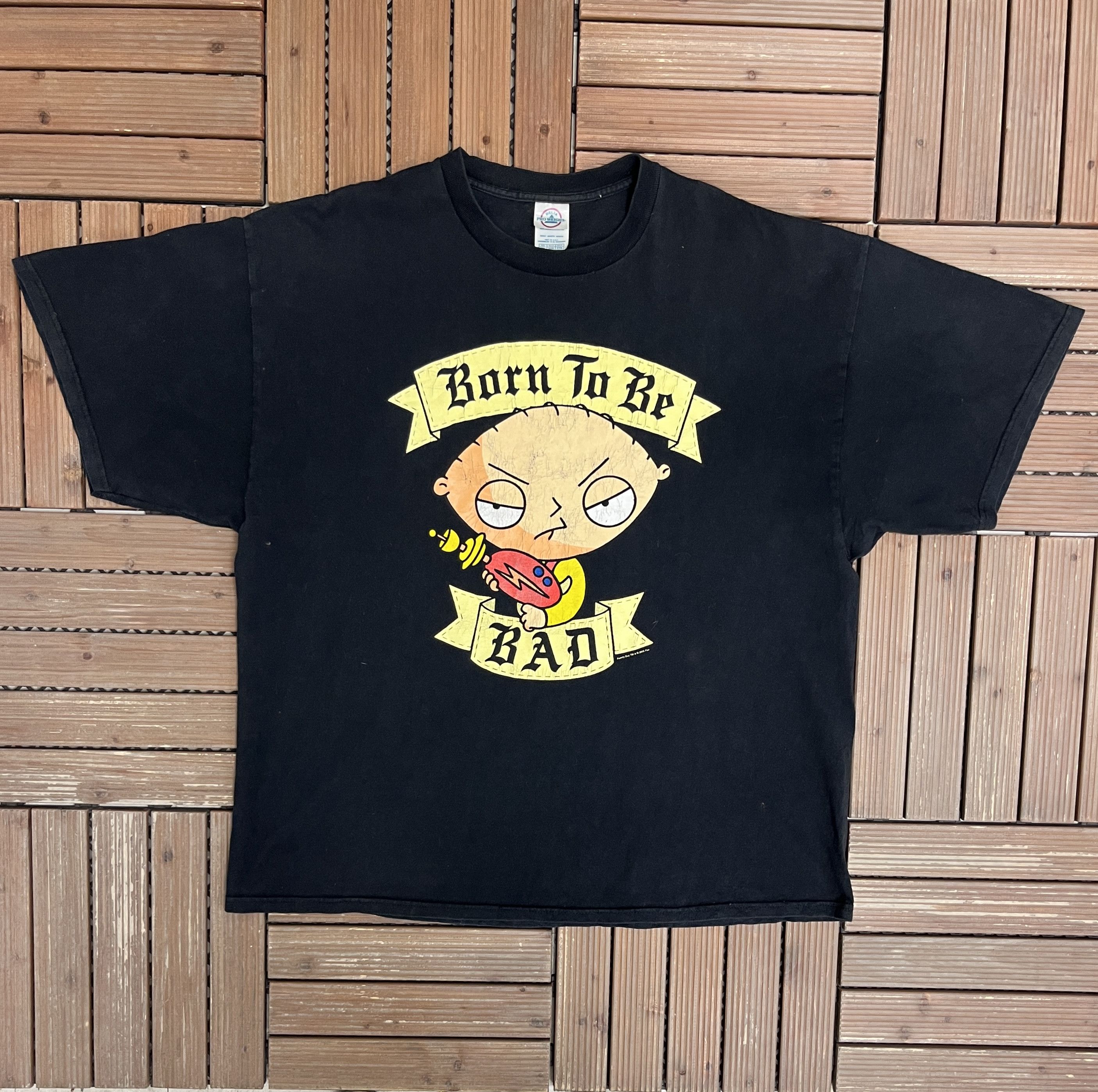 Vintage Family Guy Stewie Griffin Born To Be Bad Vintage T Shirt Hoodie, Sweatshirt | PodTeesHub.com