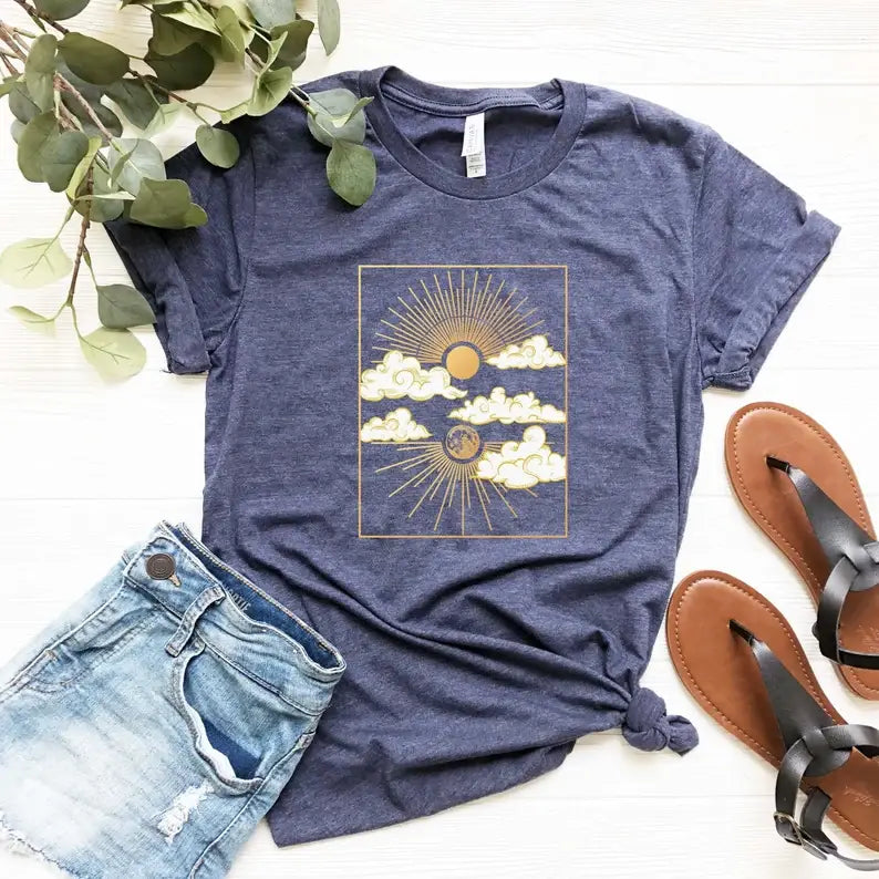 Sun and Moon T-Shirt Hoodie, Sweatshirt | PodTeesHub.com