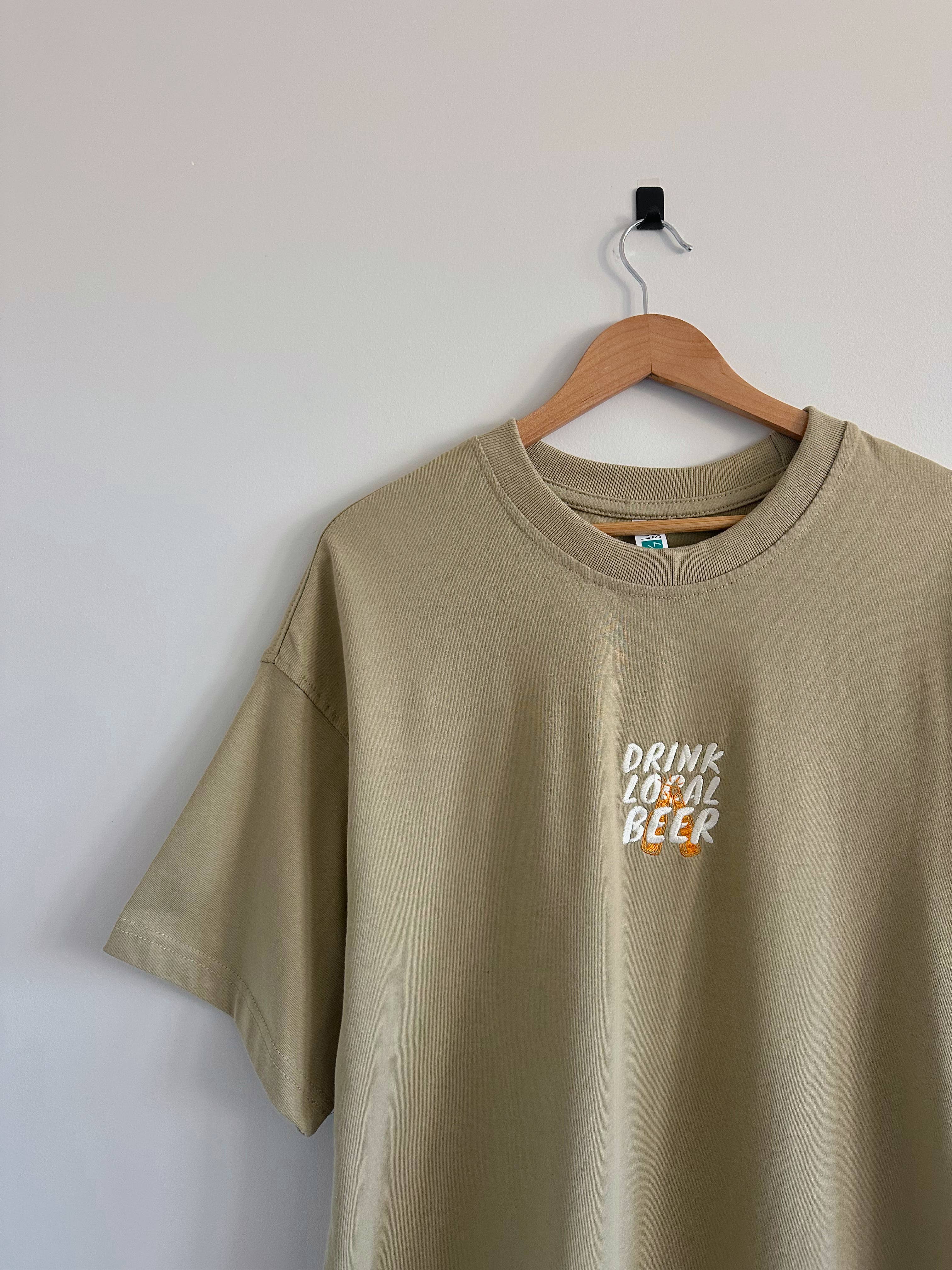 Drink Local Beer T-Shirt - Moss Gray Hoodie, Sweatshirt | PodTeesHub.com