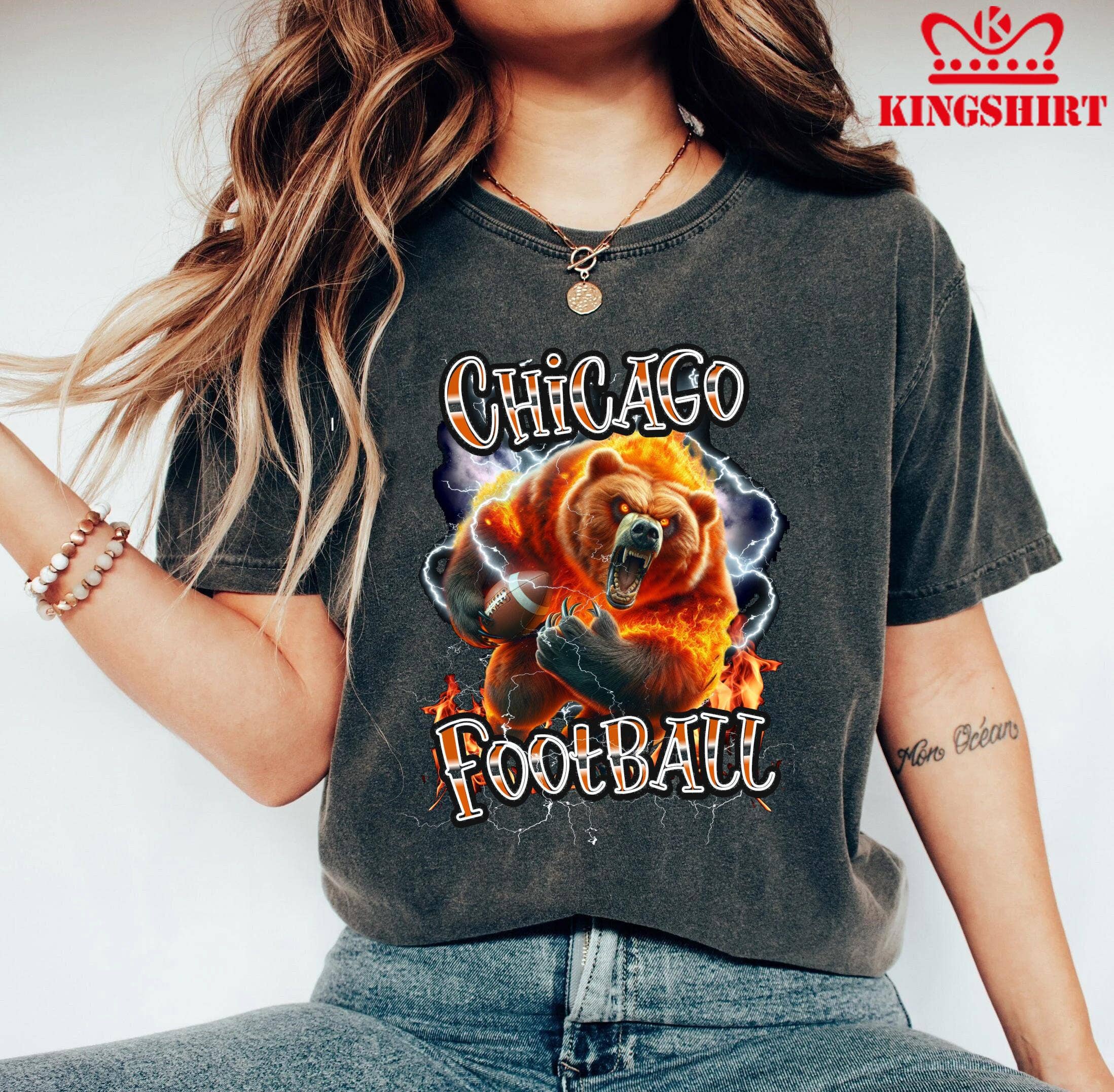 Unique Chicago Football Fan Sports Graphic T-Shirt Shirt Hoodie, Sweatshirt | PodTeesHub.com