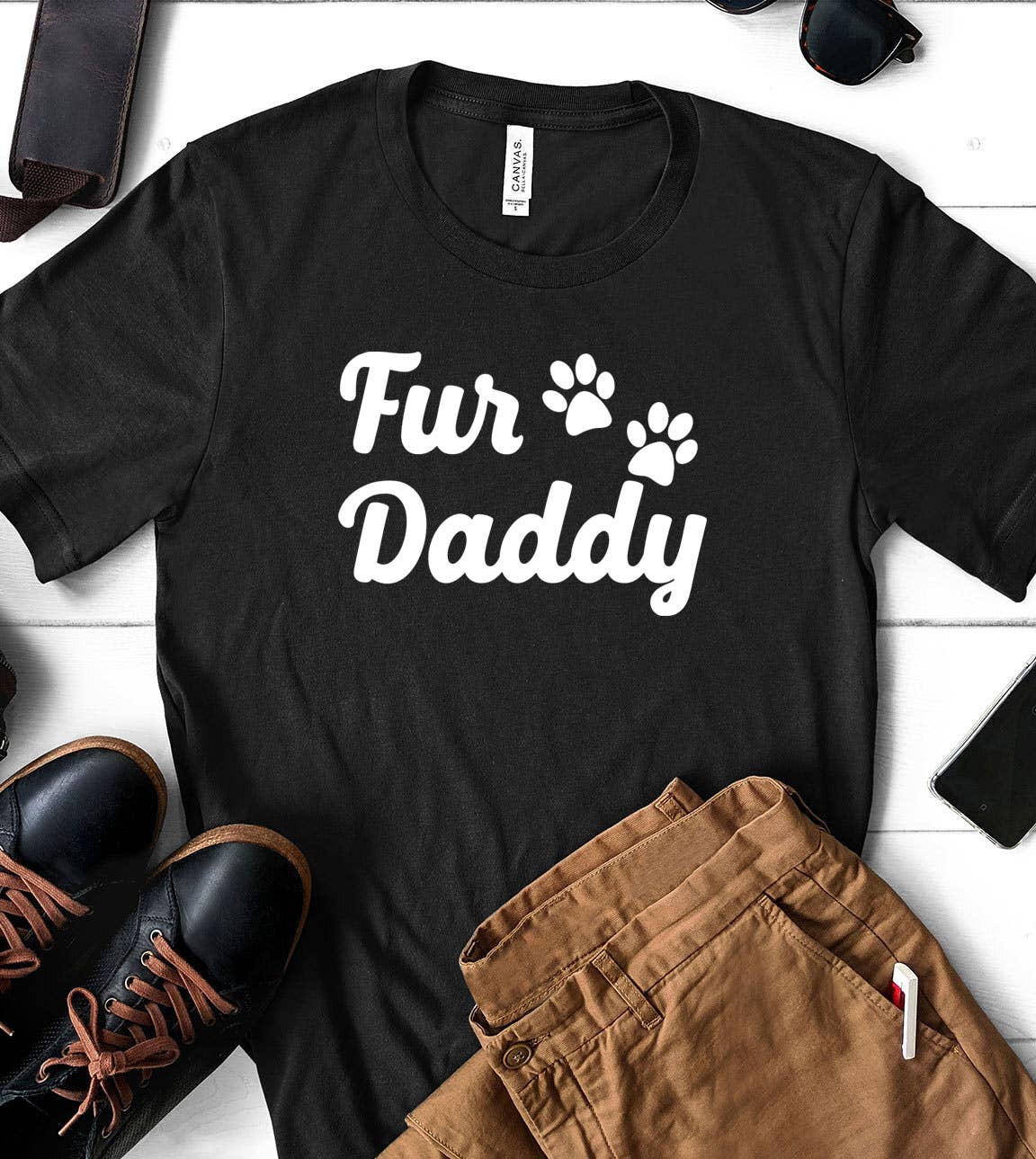 Fur Daddy - Animal Lover Cats Dogs Silly Fun Cute T-Shirt Hoodie, Sweatshirt | PodTeesHub.com