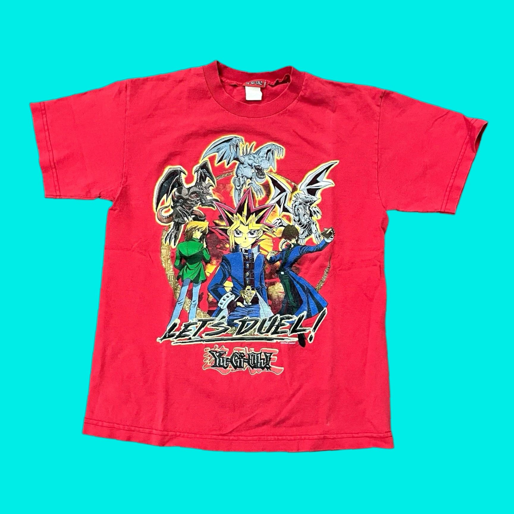 Vintage 1996 Yu Gi Oh Blue Eyes White Dragon Joey Kaiba Anime Shirt Youth L 90s Red Boys Hoodie, Sweatshirt | PodTeesHub.com