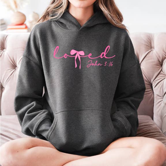 Loved Bow Hoodie T-Shirts, Sweatshirt | PodTeesHub.com