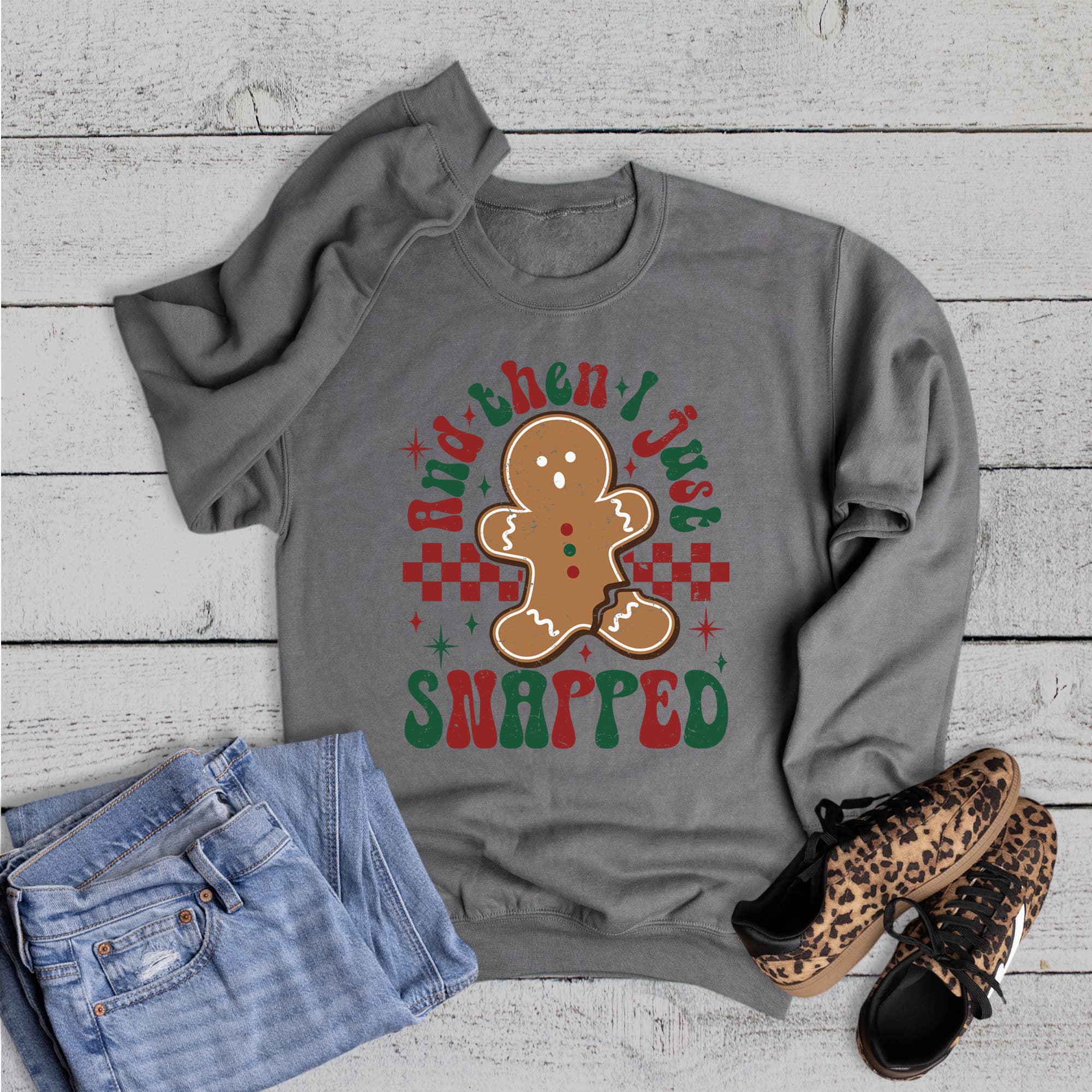 Christmas Gingerbread Snapped Sweatshirt T-Shirts, Hoodie | PodTeesHub.com