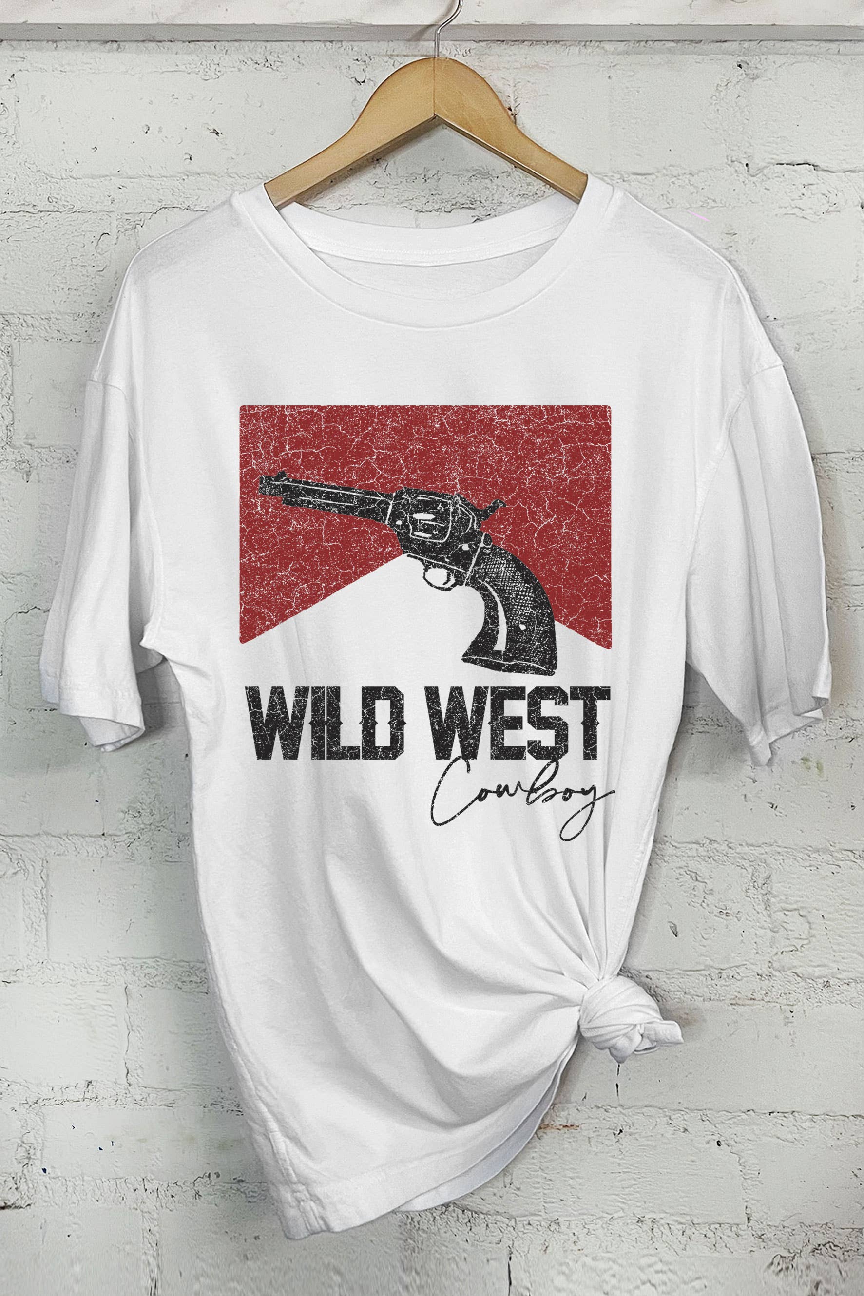 Wild West Cowboy Graphic Oversized Tee Hoodie, Sweatshirt | PodTeesHub.com