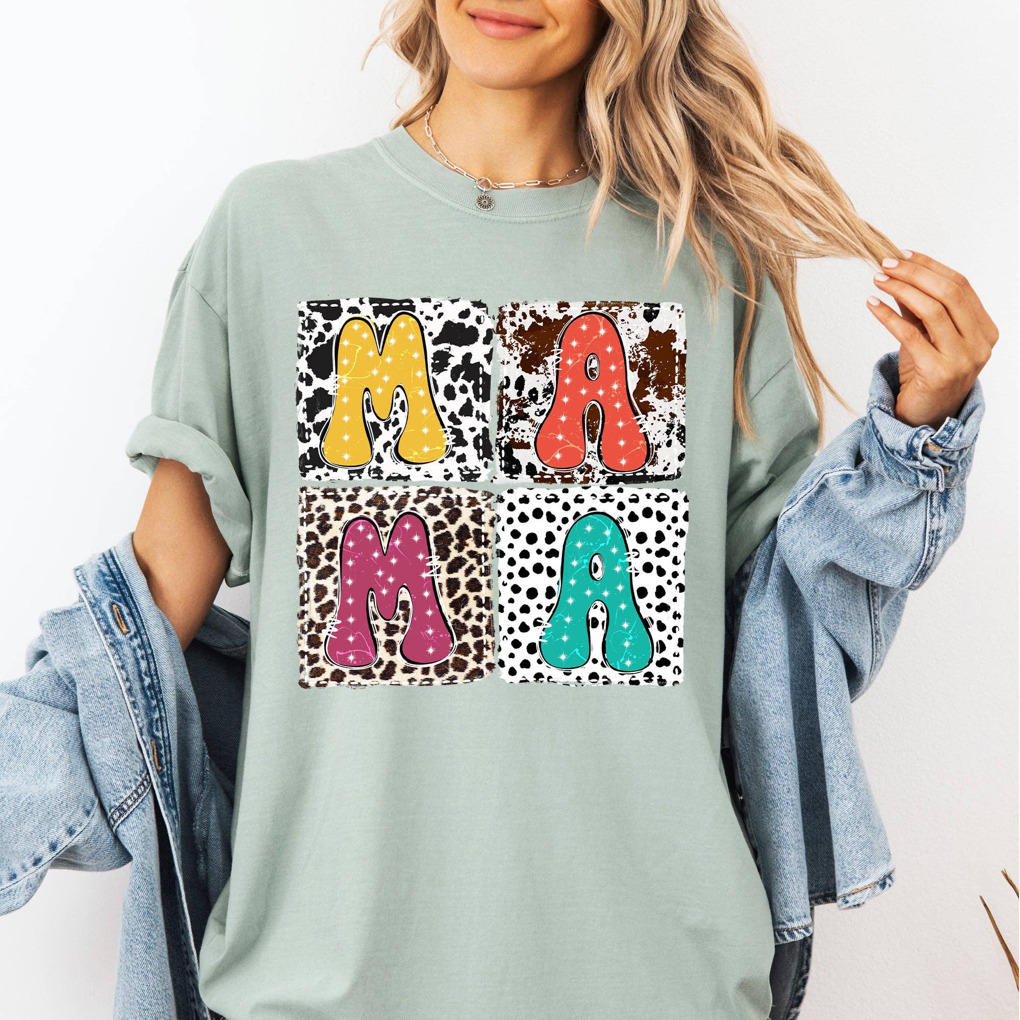 Mama, Leopard, Cow, Dalmatian, Retro, Mother's Day Tshirt Hoodie, Sweatshirt | PodTeesHub.com