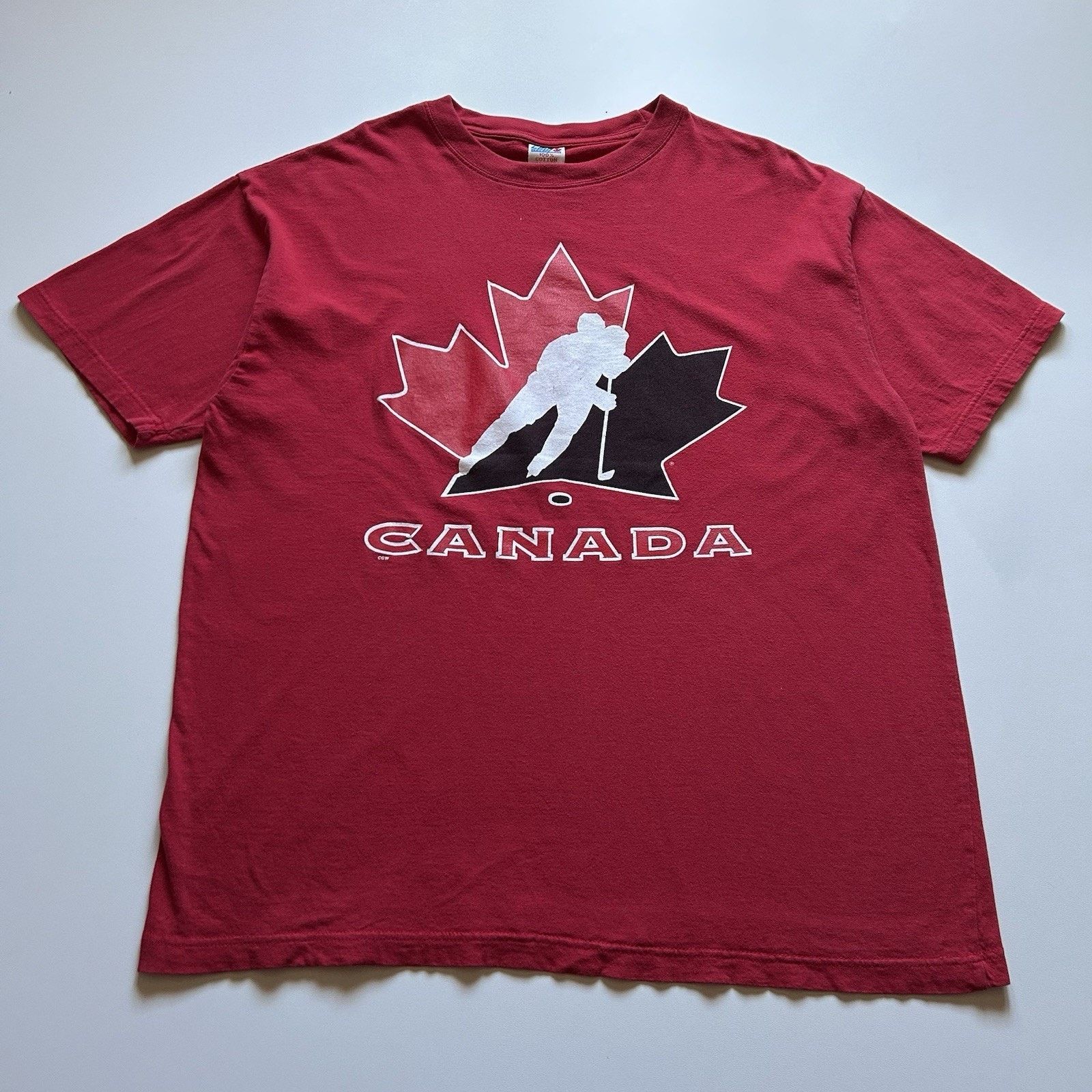Vintage 90s Team Canada Hockey T Shirt Xl Heavyweight Cotton Hoodie, Sweatshirt | PodTeesHub.com