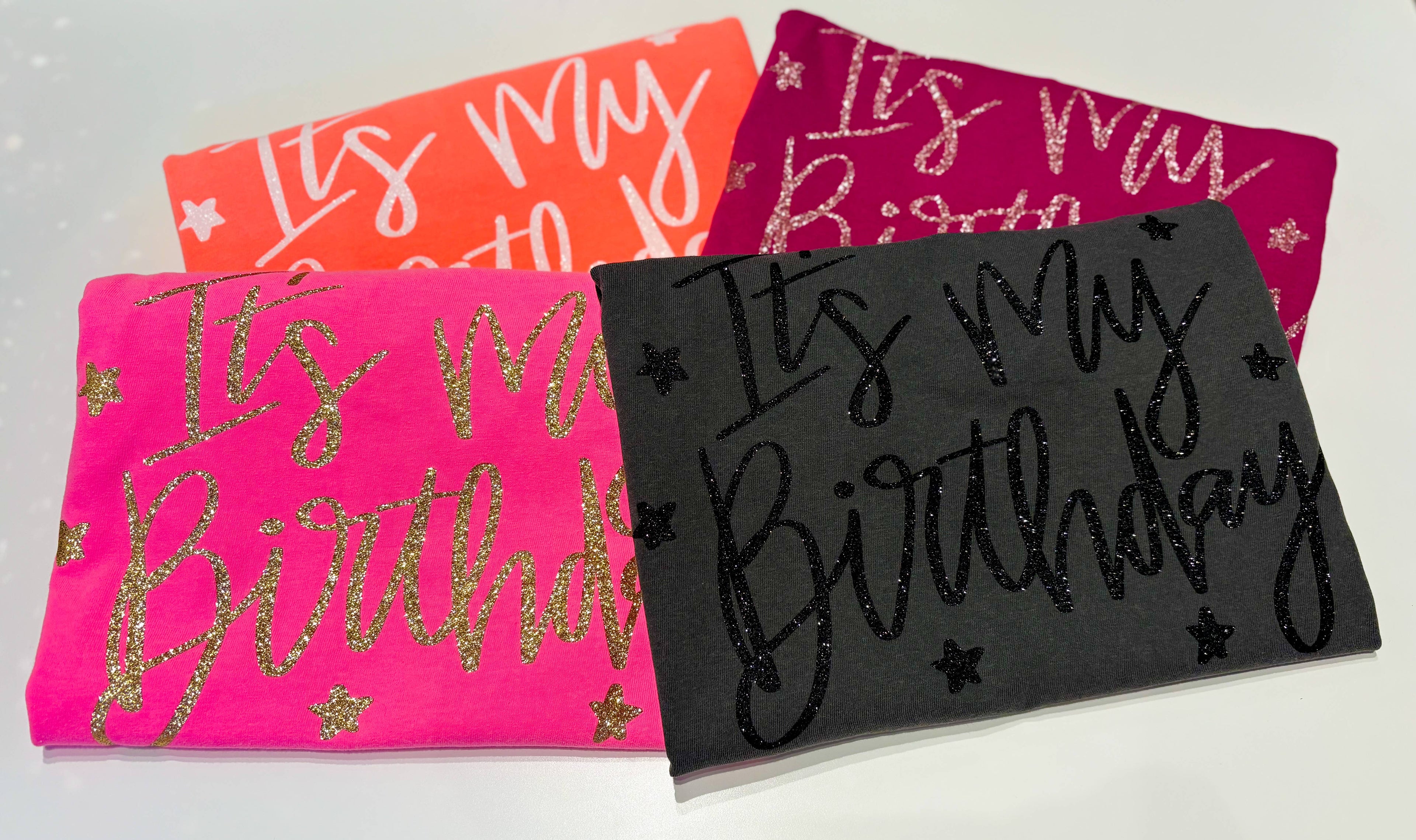 It's My Birthday Glitter Tee | Birthday Gift Hoodie, Sweatshirt | PodTeesHub.com