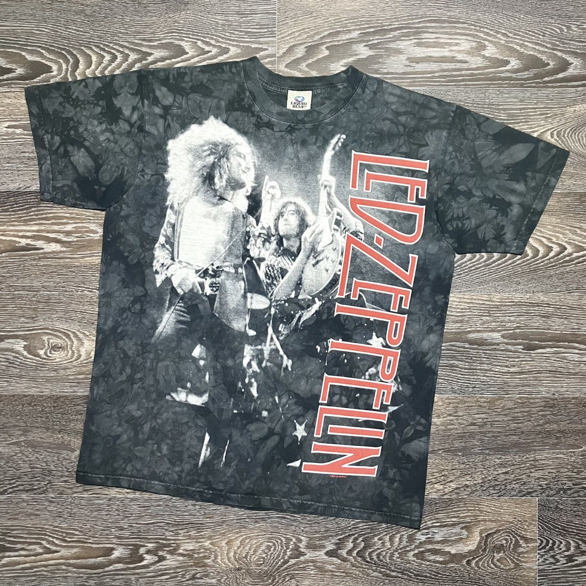 Zeppelin Vintage Led Zeppelin 2004 Liquid Blue Tie Dye T-Shirts, Hoodie, Sweatshirt