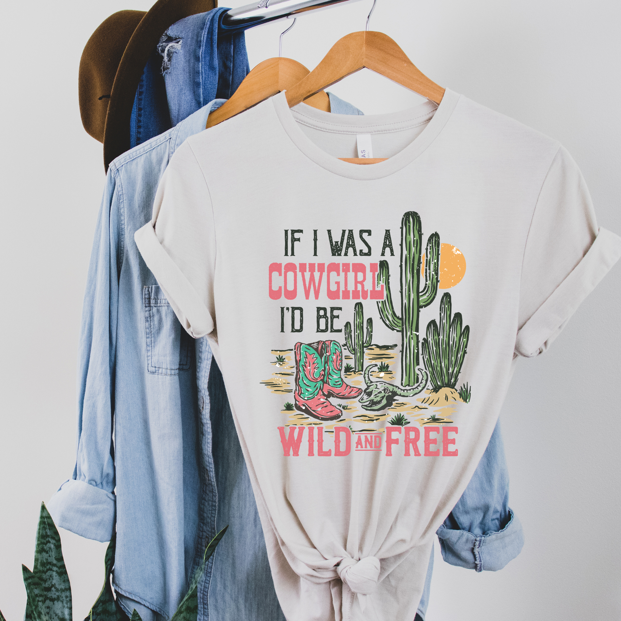 If I Was A Cowgirl Graphic Tee Hoodie, Sweatshirt | PodTeesHub.com