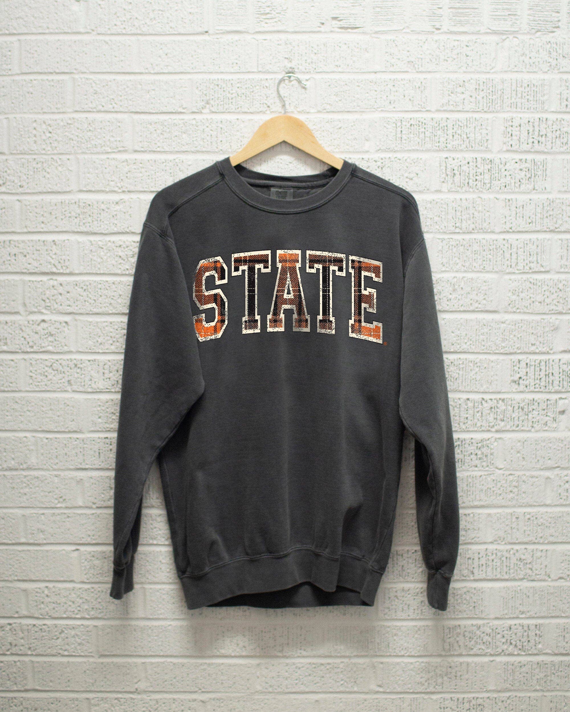 Osu Cowboys Tartan Pepper Comfort Colors Sweatshirt T-Shirts, Hoodie | PodTeesHub.com
