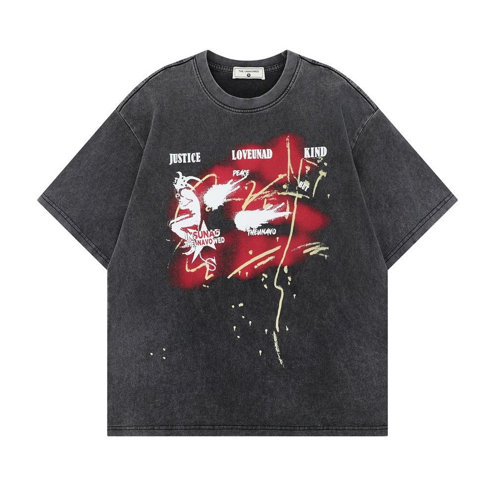 Vintage Men S Graffiti Abstract Print Distressed Washed T Shirt Hoodie, Sweatshirt | PodTeesHub.com