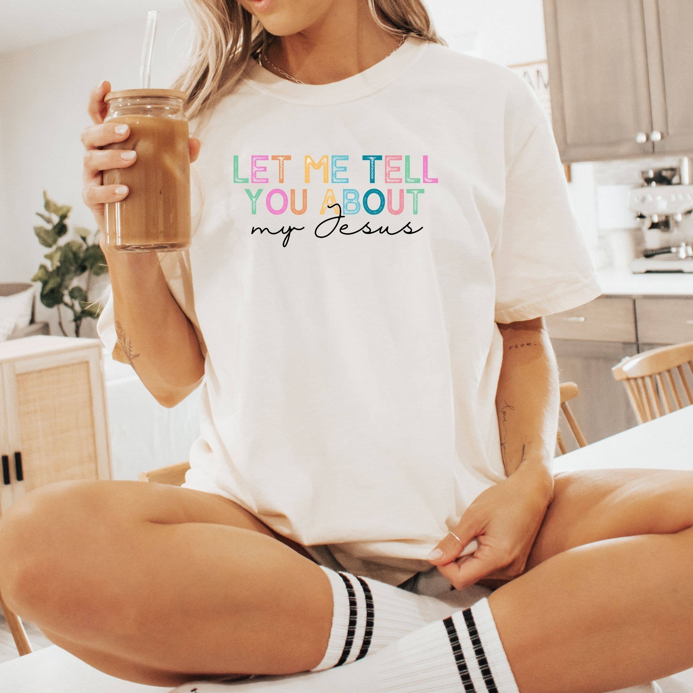 Let Me Tell You About My Jesus Graphic Spring Tee Hoodie, Sweatshirt | PodTeesHub.com