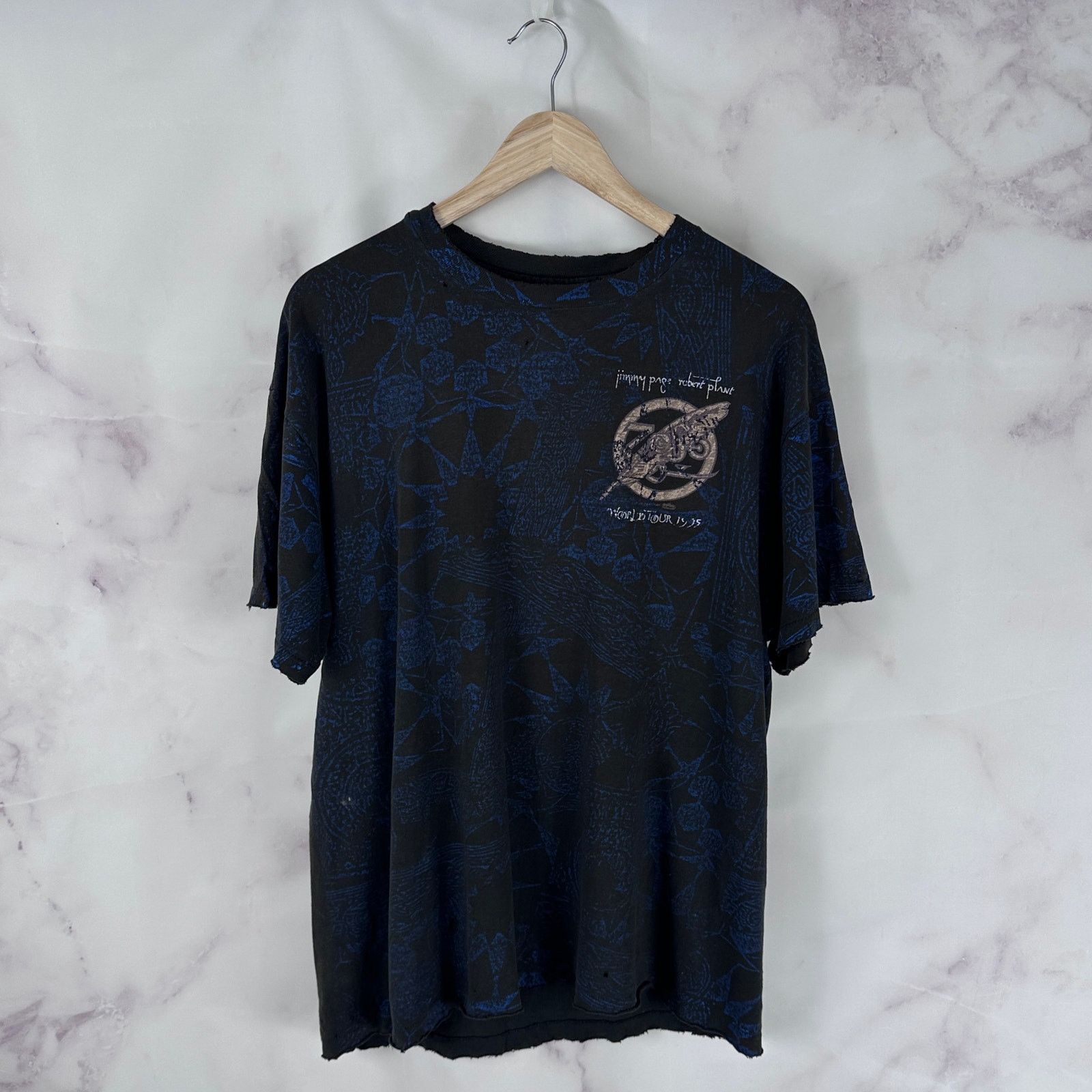 Vintage Jimmy Page Robert Plant 1995 World Tour All Over Print Tee Hoodie, Sweatshirt | PodTeesHub.com