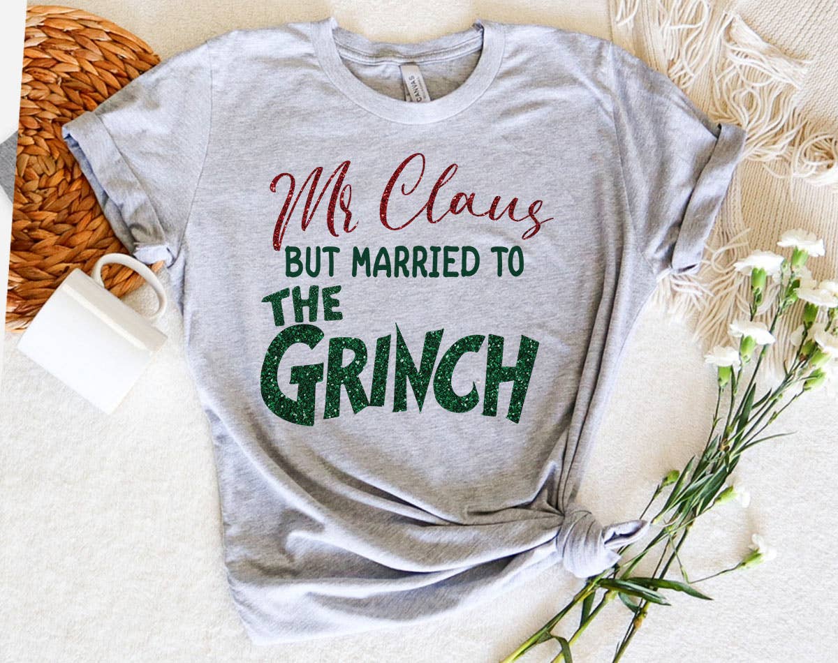 Mr Claus Married To the Grinch - Christmas Gift T-Shirt Hoodie, Sweatshirt | PodTeesHub.com