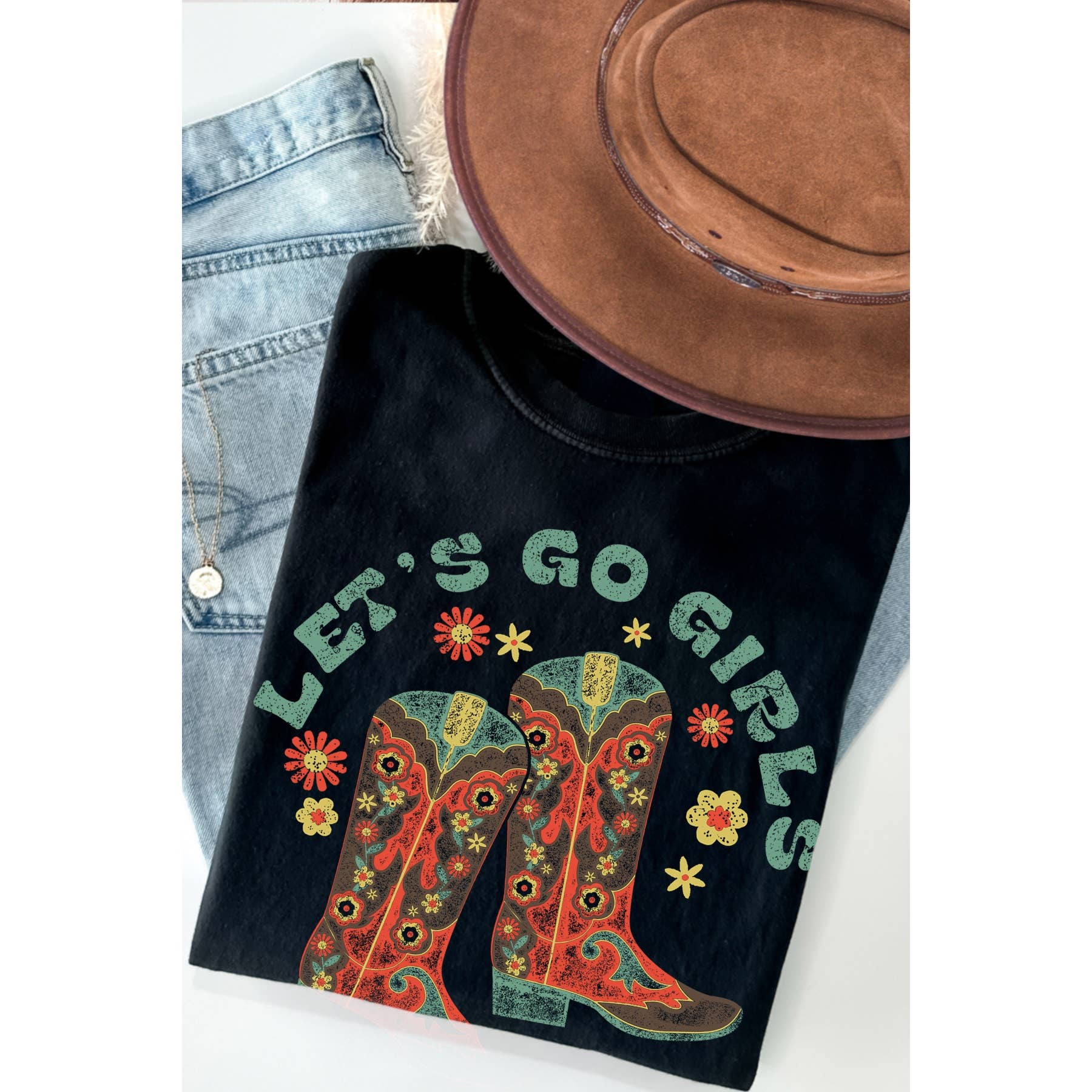 Let's Go Girls - Screen Printed T-Shirt For Women Hoodie, Sweatshirt | PodTeesHub.com