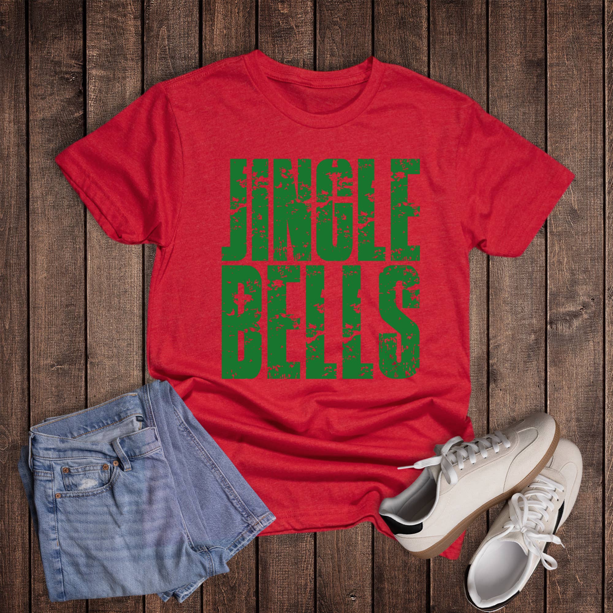 Christmas Block Jingle Bells Graphic Tee Hoodie, Sweatshirt | PodTeesHub.com