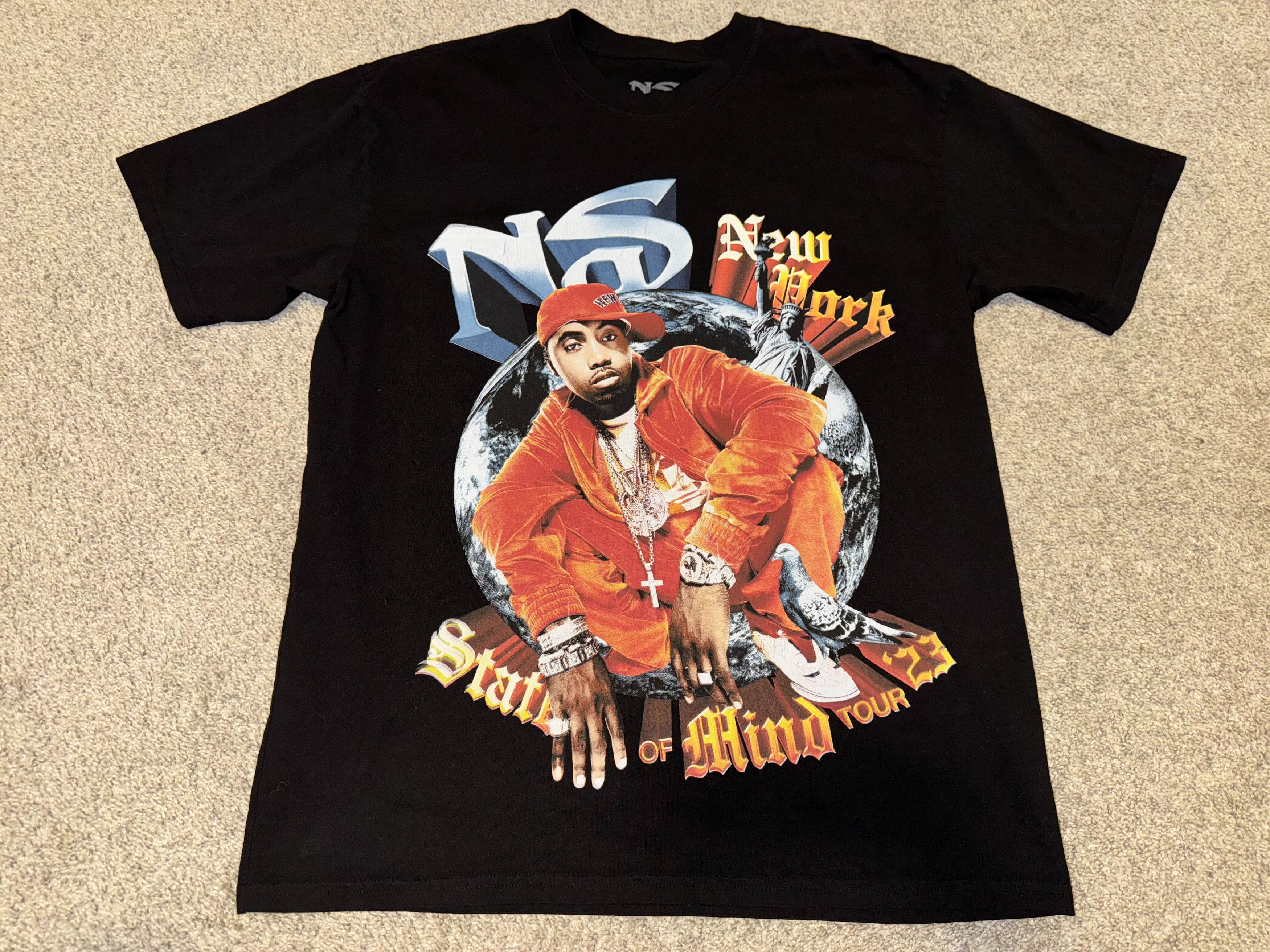 Nas New York State Of Mind Tour 2023 Rap Tee Hoodie, Sweatshirt | PodTeesHub.com