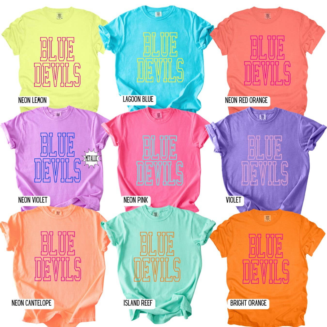 Custom Hollow Varsity Stacked Puff Graphic Tee Hoodie, Sweatshirt | PodTeesHub.com