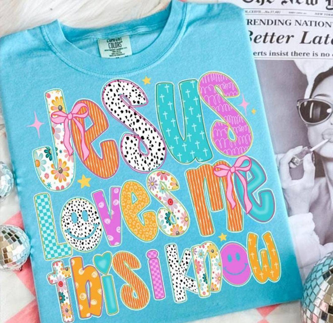 Jesus Loves Me Preppy Graphic Tee Hoodie, Sweatshirt | PodTeesHub.com