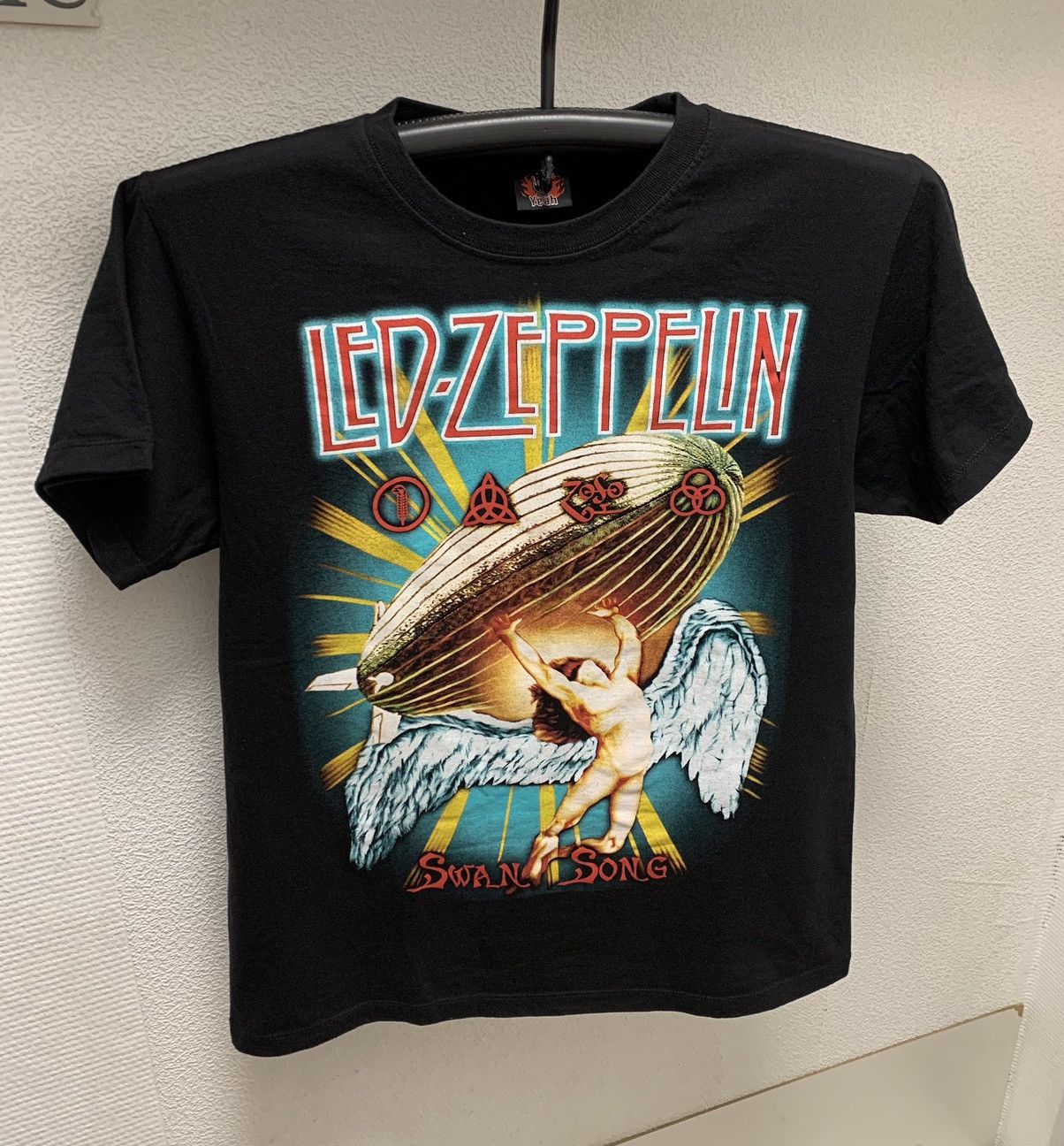 Zeppelin Led Zeppelin Swan Song Vintage Rock Band T Shirt 1990th M Hoodie, Sweatshirt | PodTeesHub.com