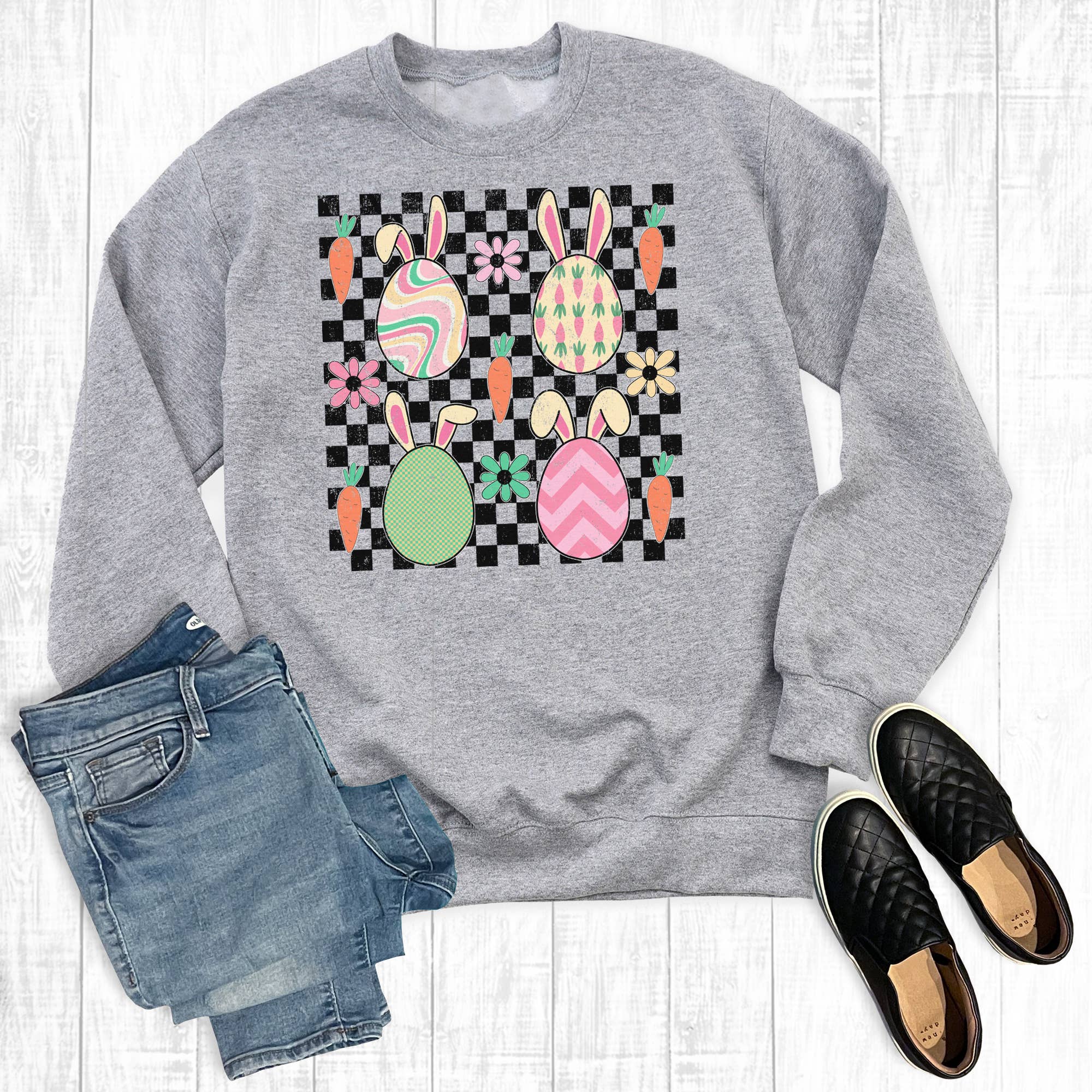 Retro Easter Eggs Sweatshirt T-Shirts, Hoodie | PodTeesHub.com