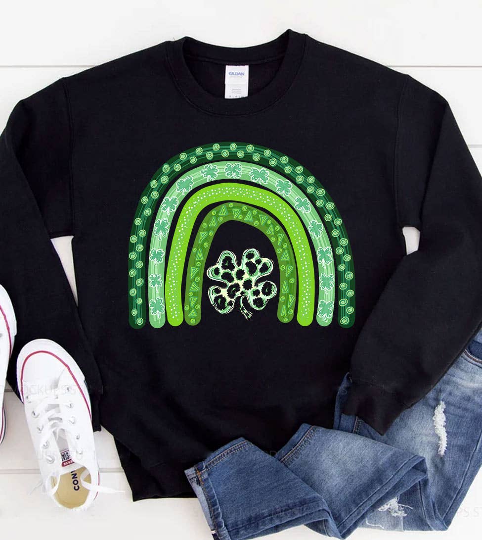 Shamrock Rainbow - St. Patrick's Day Irish Clover Sweatshirt T-Shirts, Hoodie | PodTeesHub.com