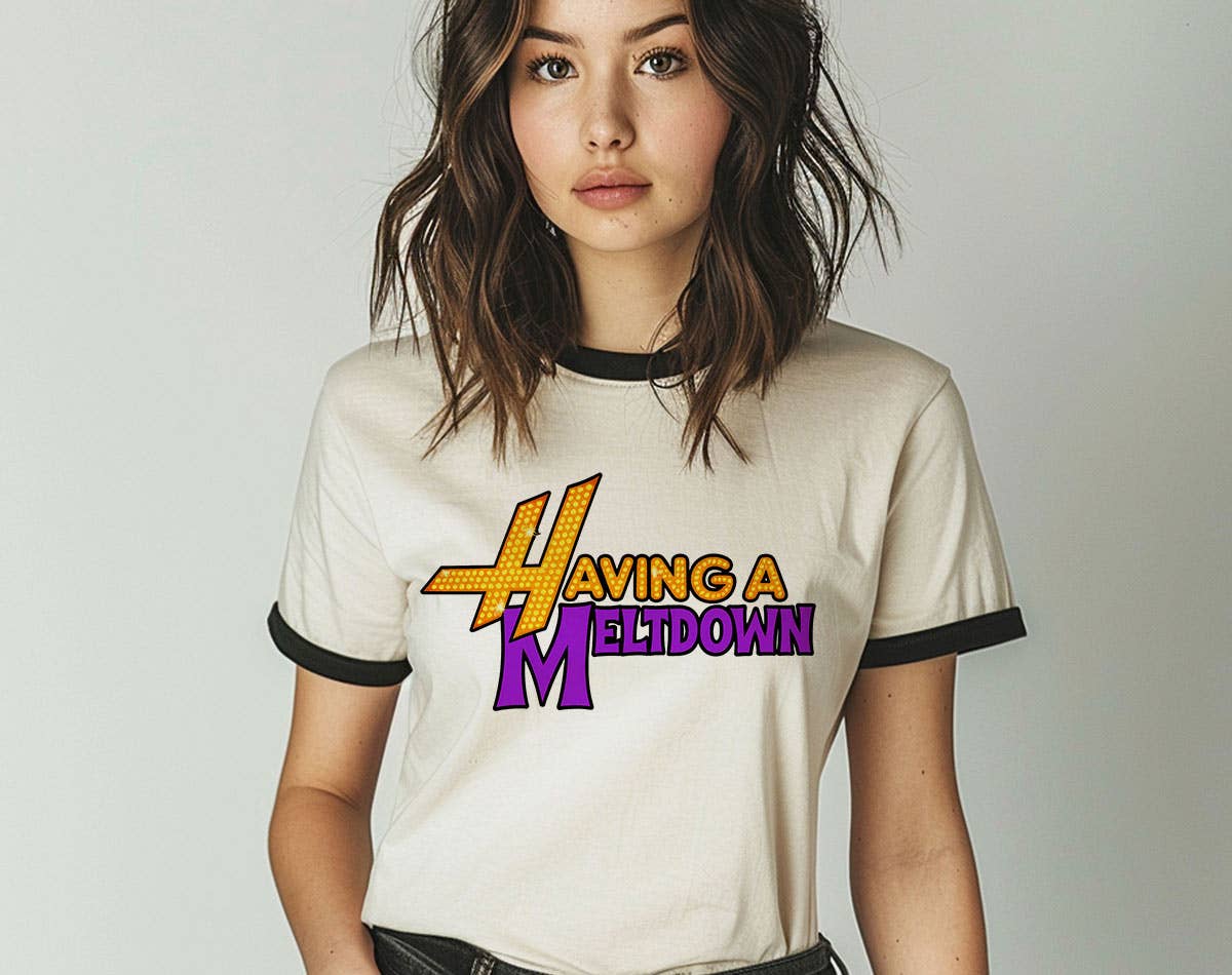 Having A Meltdown Funny Hannah Montana Parody Ringer Shirt Hoodie, Sweatshirt | PodTeesHub.com