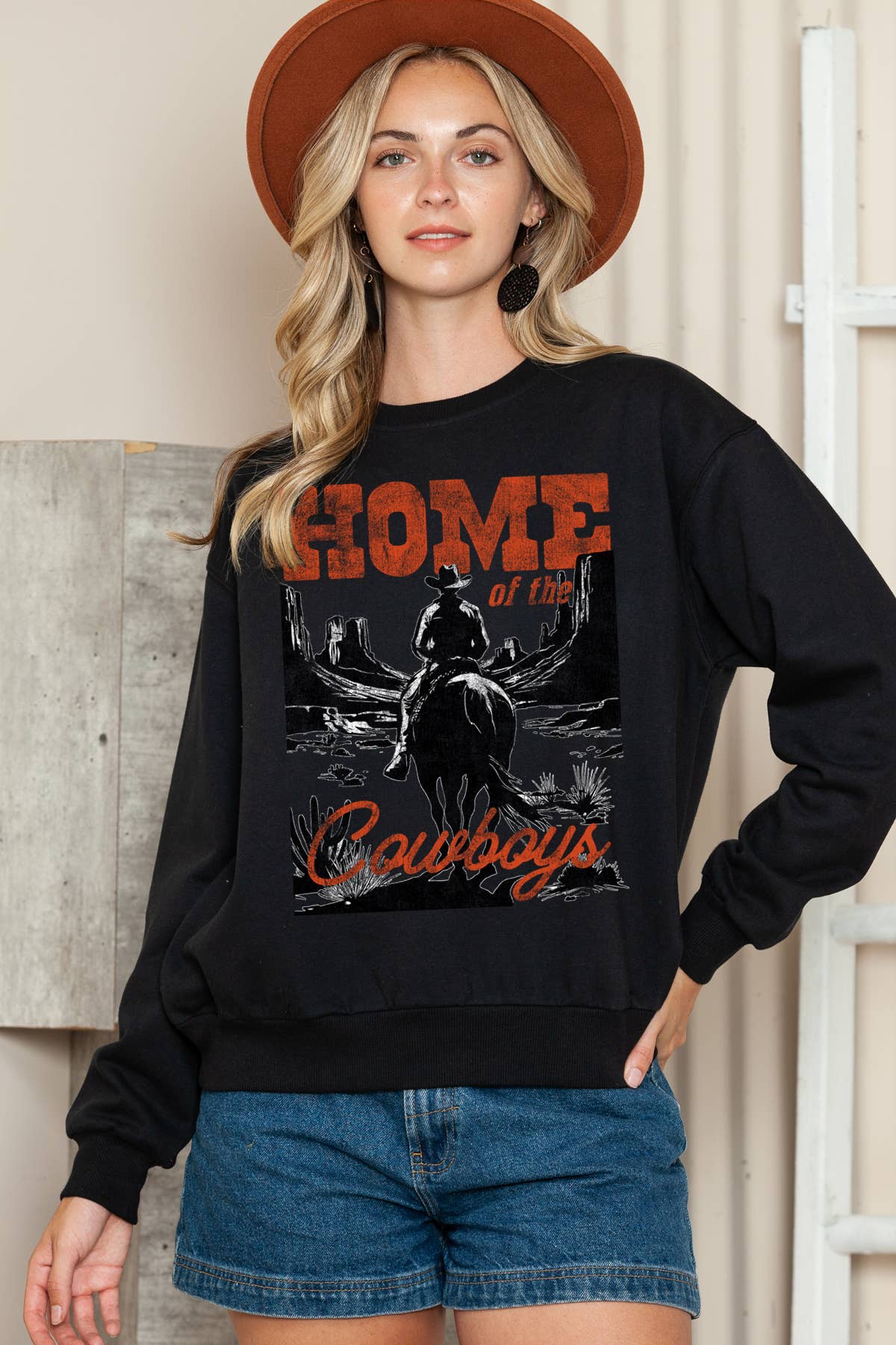 Women Western Graphic Print Solid Pullover Sweater T-Shirts, Hoodie, Sweatshirt | PodTeesHub.com