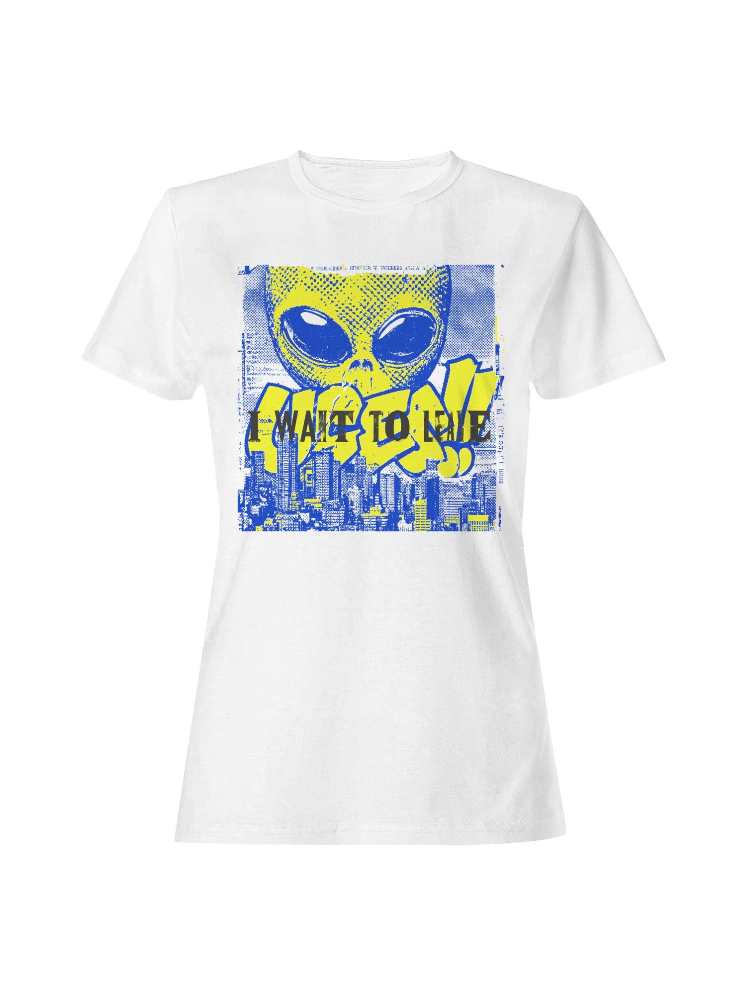 Alien Pop Art - I Want To Leave Women's T-Shirt Hoodie, Sweatshirt | PodTeesHub.com