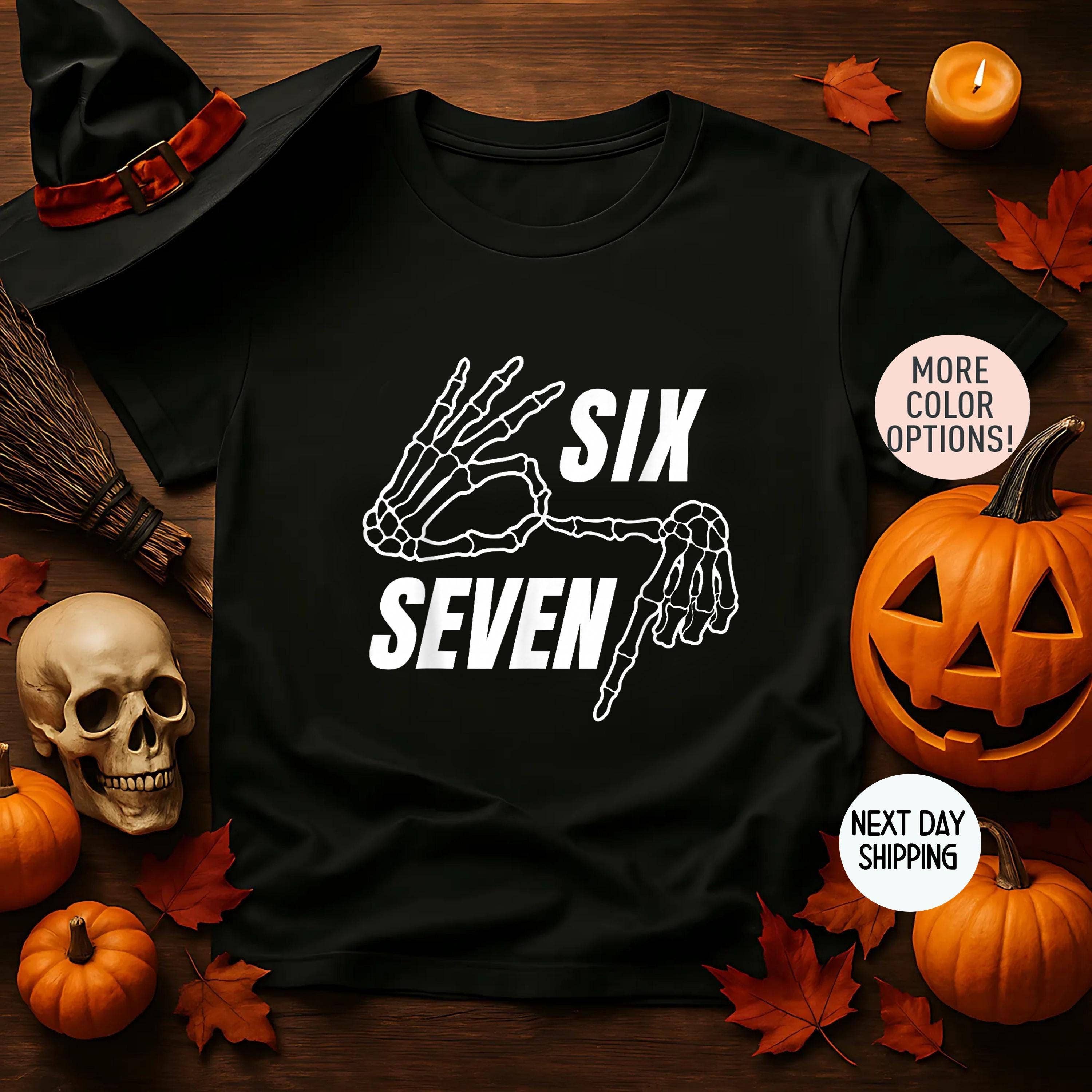 Six Seven Meme Halloween Shirt, Funny Halloween Tee Hoodie, Sweatshirt | PodTeesHub.com