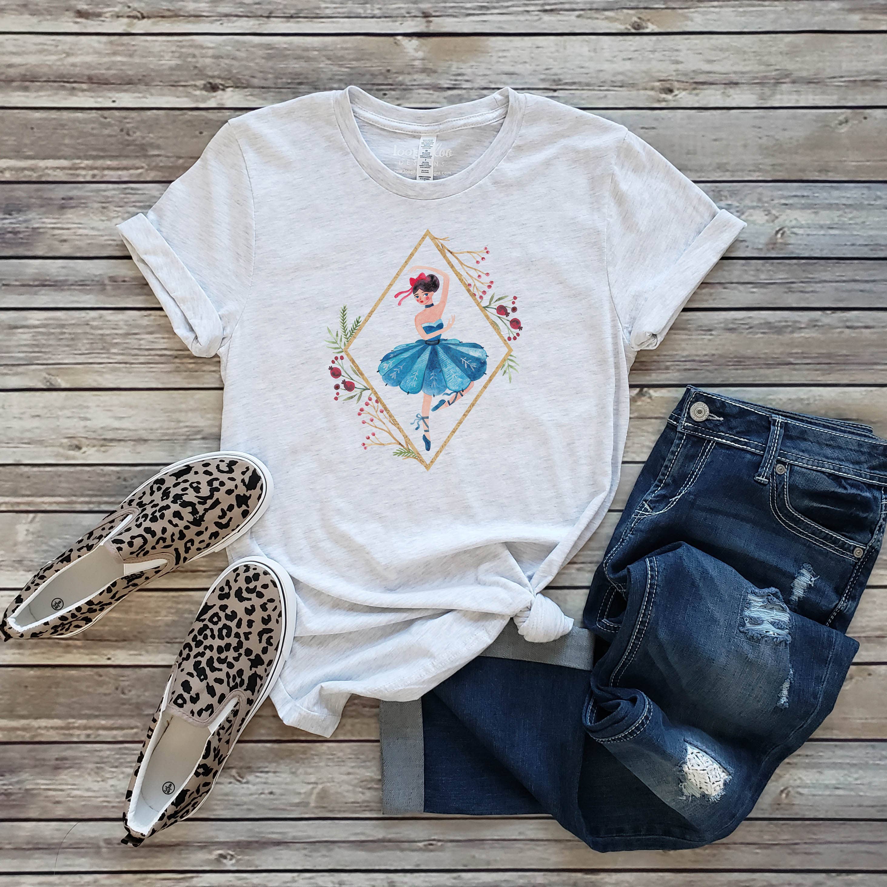 Ballerina Tee | Christmas | Sizes XS-2XL Hoodie, Sweatshirt | PodTeesHub.com