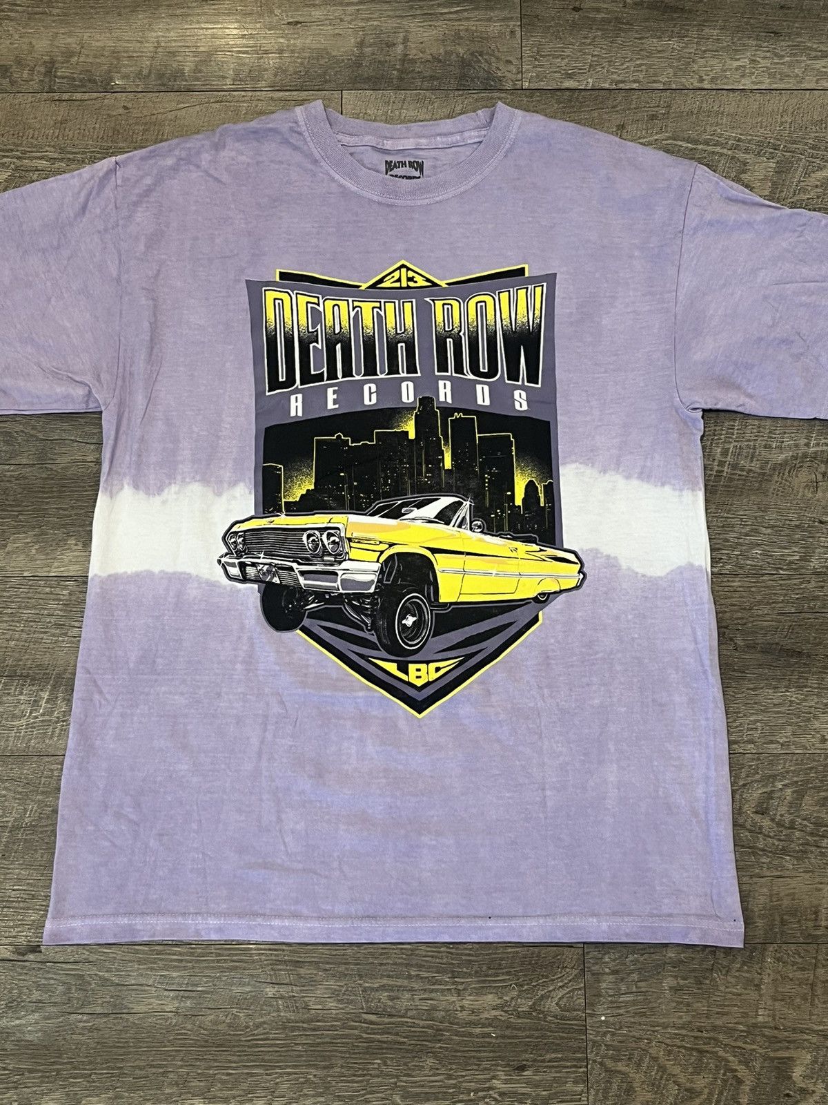 Rap Tees Deathrow Records Purple Tie Dye Tee Shirt Size Large Hoodie, Sweatshirt | PodTeesHub.com