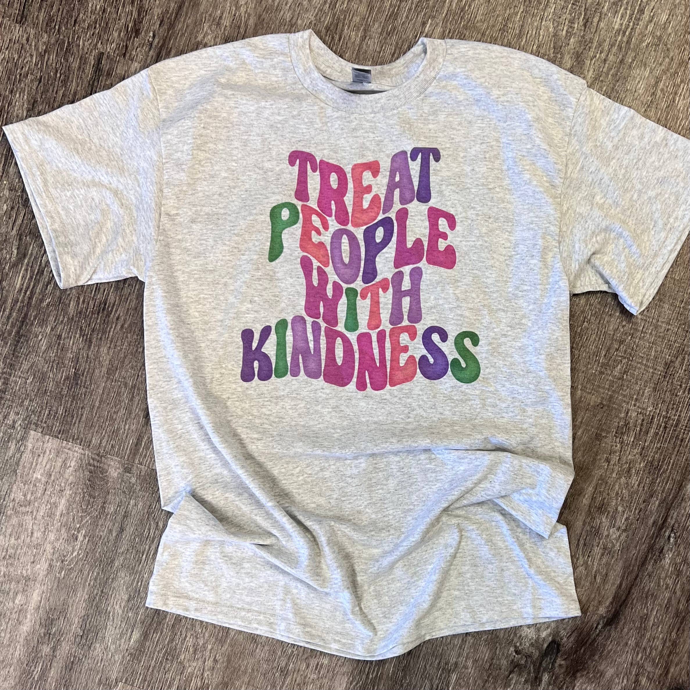 Treat People with Kindness On Ash Gray Tee Hoodie, Sweatshirt | PodTeesHub.com