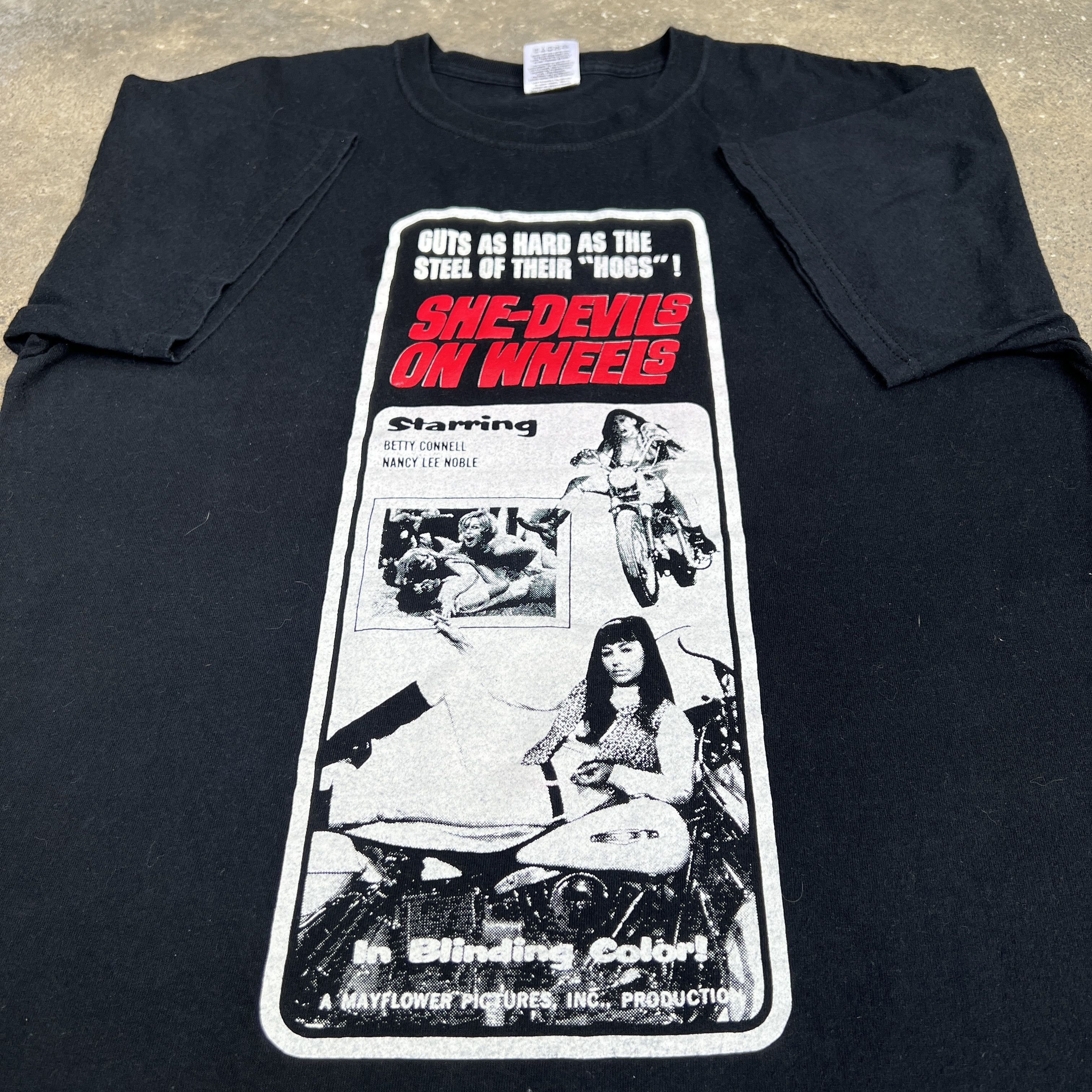 Vintage Y2k She Devil S Wheels Movie Promo Biker Film T-Shirts, Hoodie, Sweatshirt