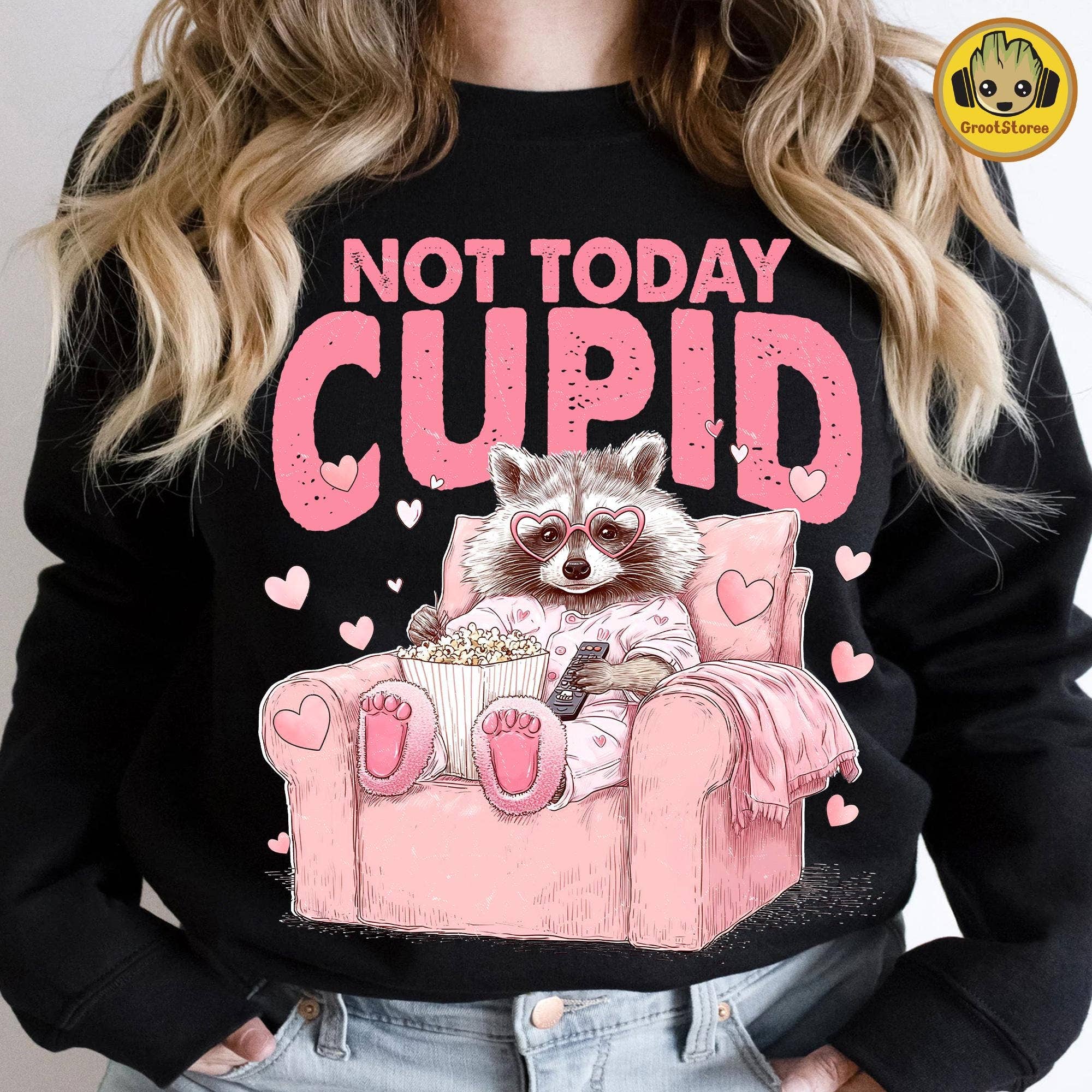 Feral Raccoon Funny Valentine Shirt Design Hoodie, Sweatshirt | PodTeesHub.com