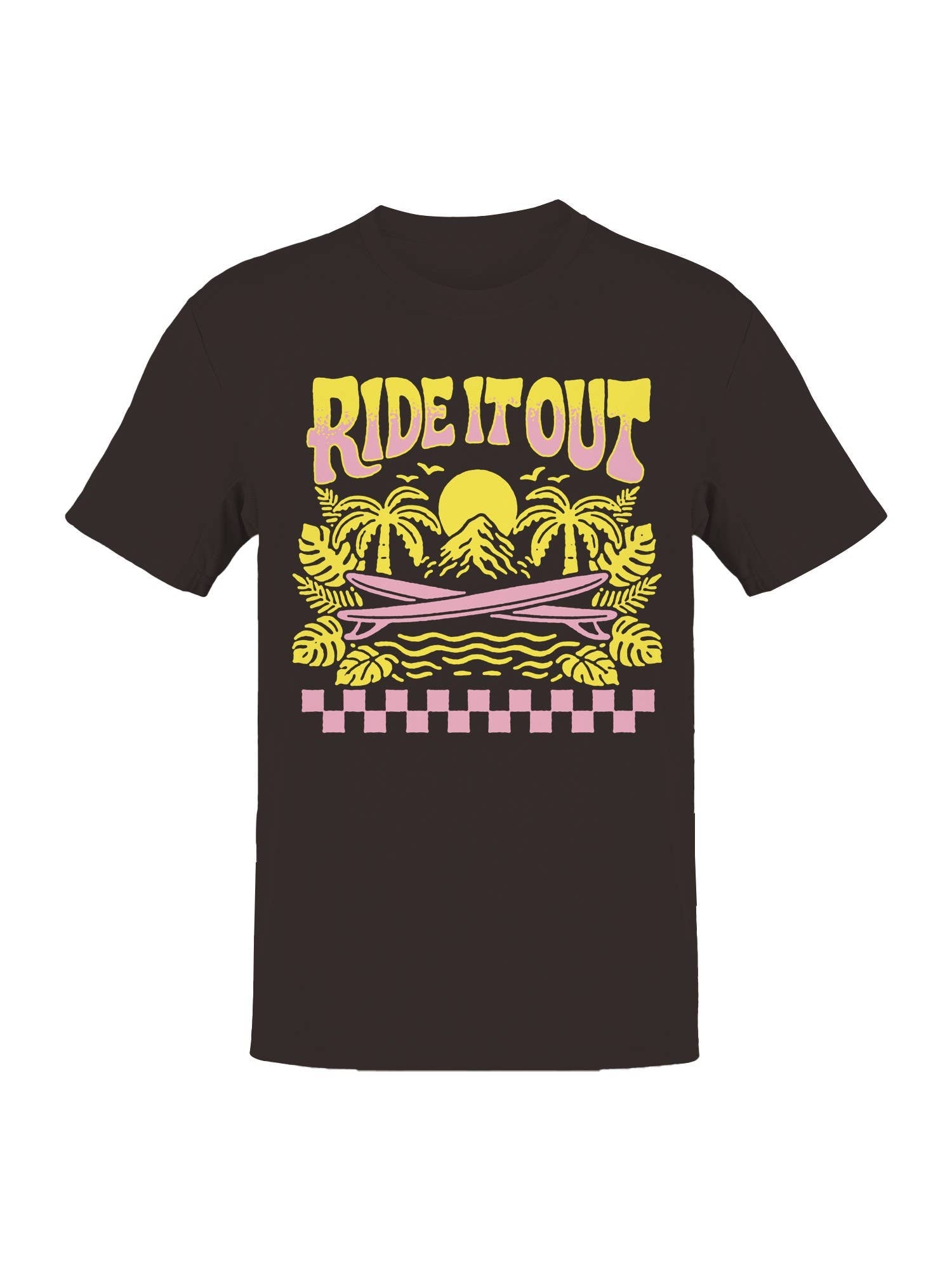 Tropical Surf Vibes "Ride It Out Men's T-Shirt Hoodie, Sweatshirt | PodTeesHub.com
