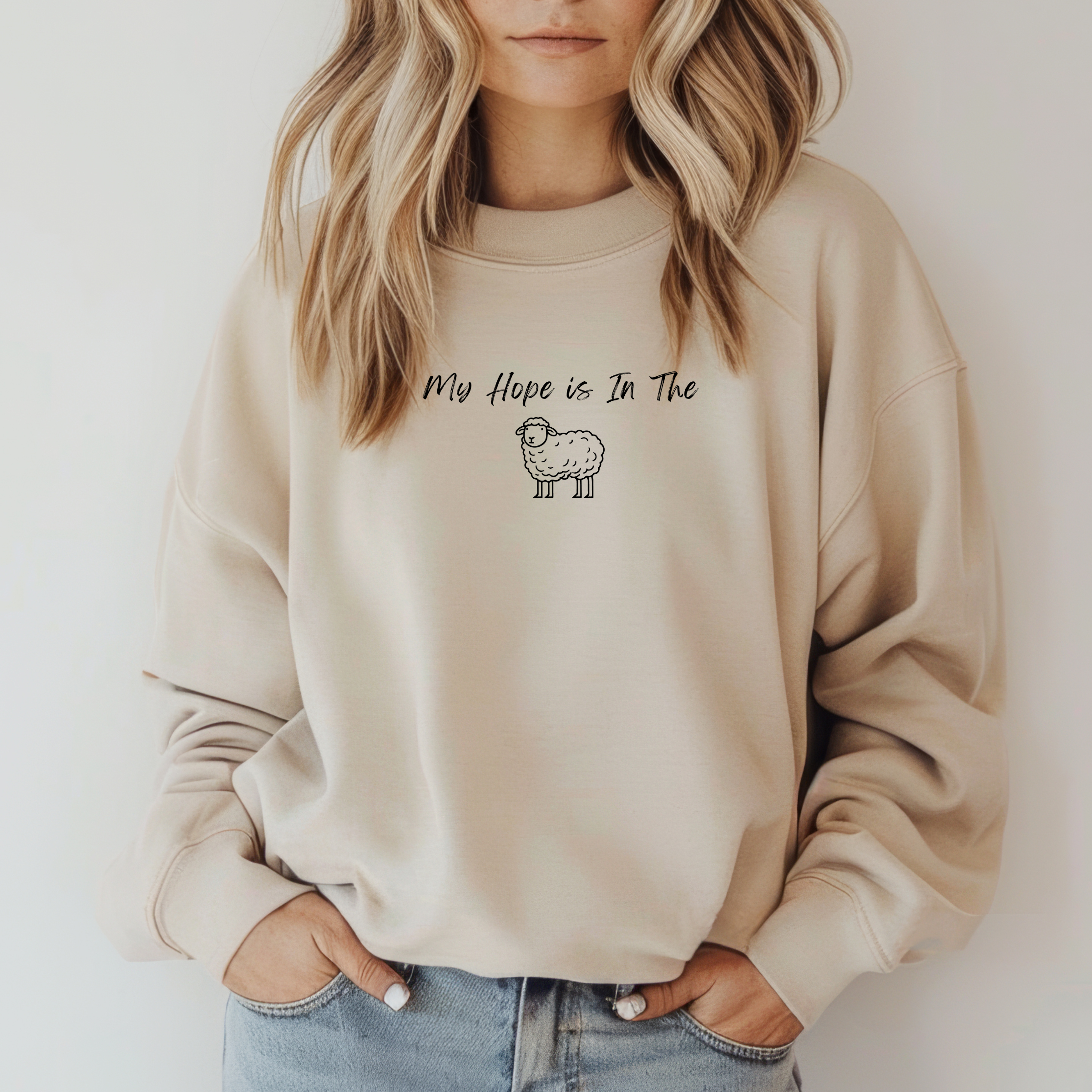 My Hope Is in the Lamb Sweatshirt - Christian Faith Graphic T-Shirts, Hoodie | PodTeesHub.com