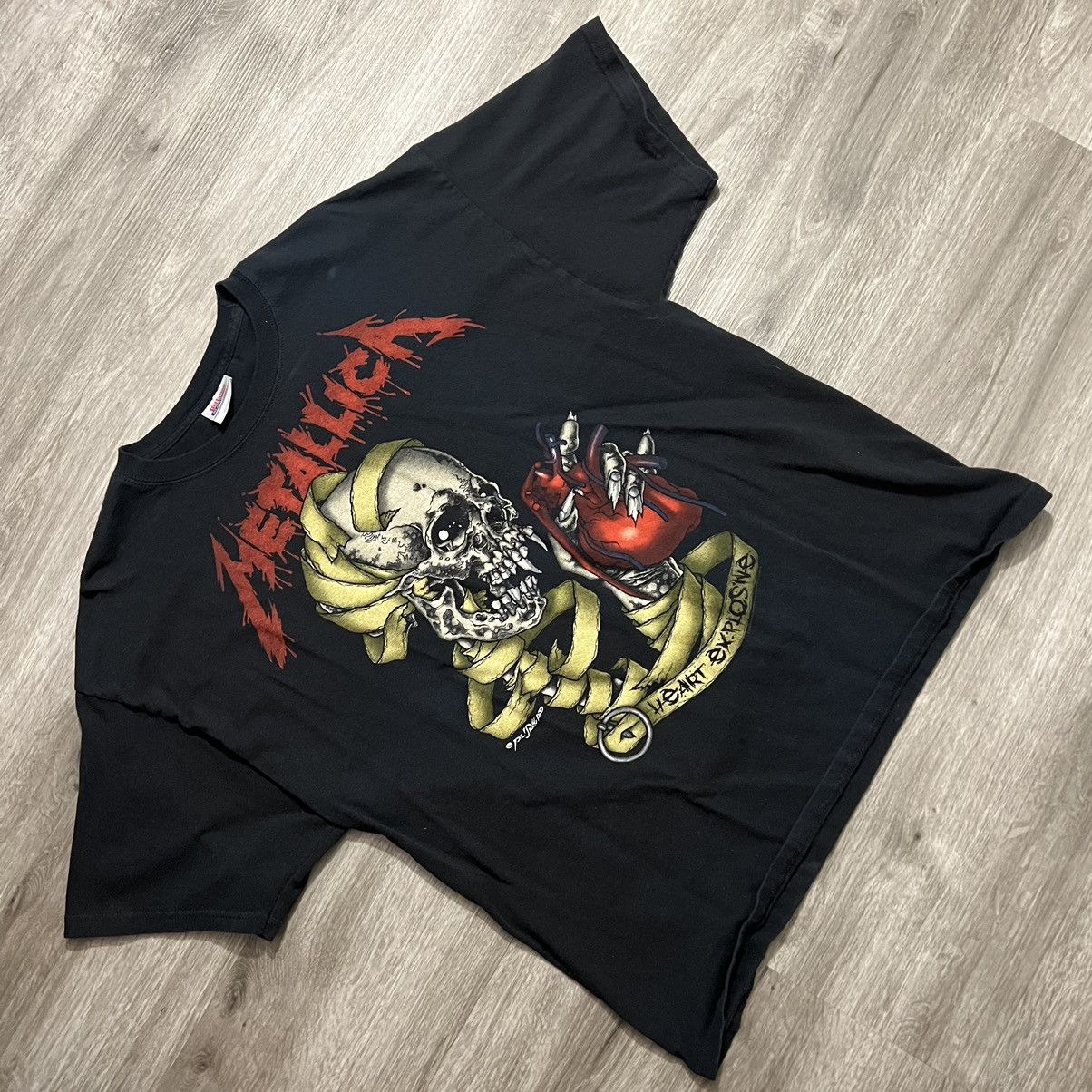 Vintage Metallica Heart Explosive Pushead T Shirt Hoodie, Sweatshirt | PodTeesHub.com