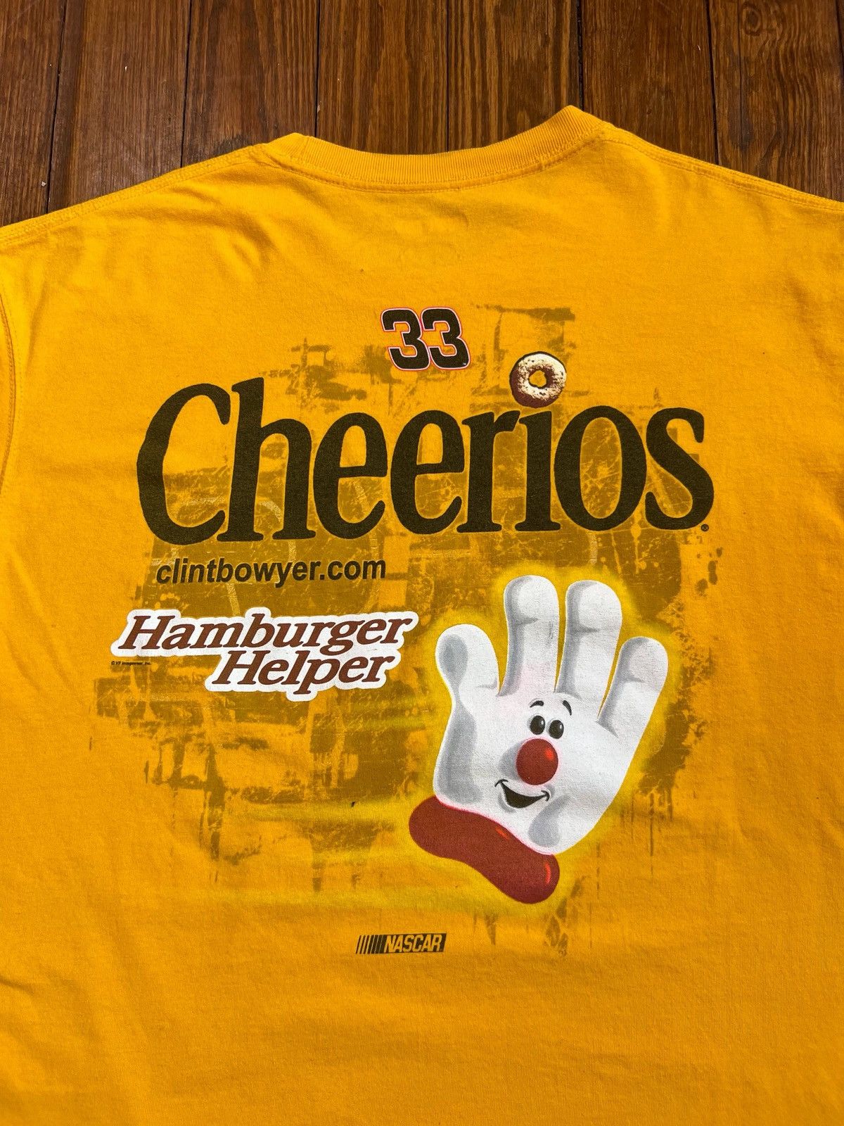 Nascar X Vintage Vtg Nascar Cheerios Hamburger Helper Snack Promo Racing Tee Hoodie, Sweatshirt | PodTeesHub.com