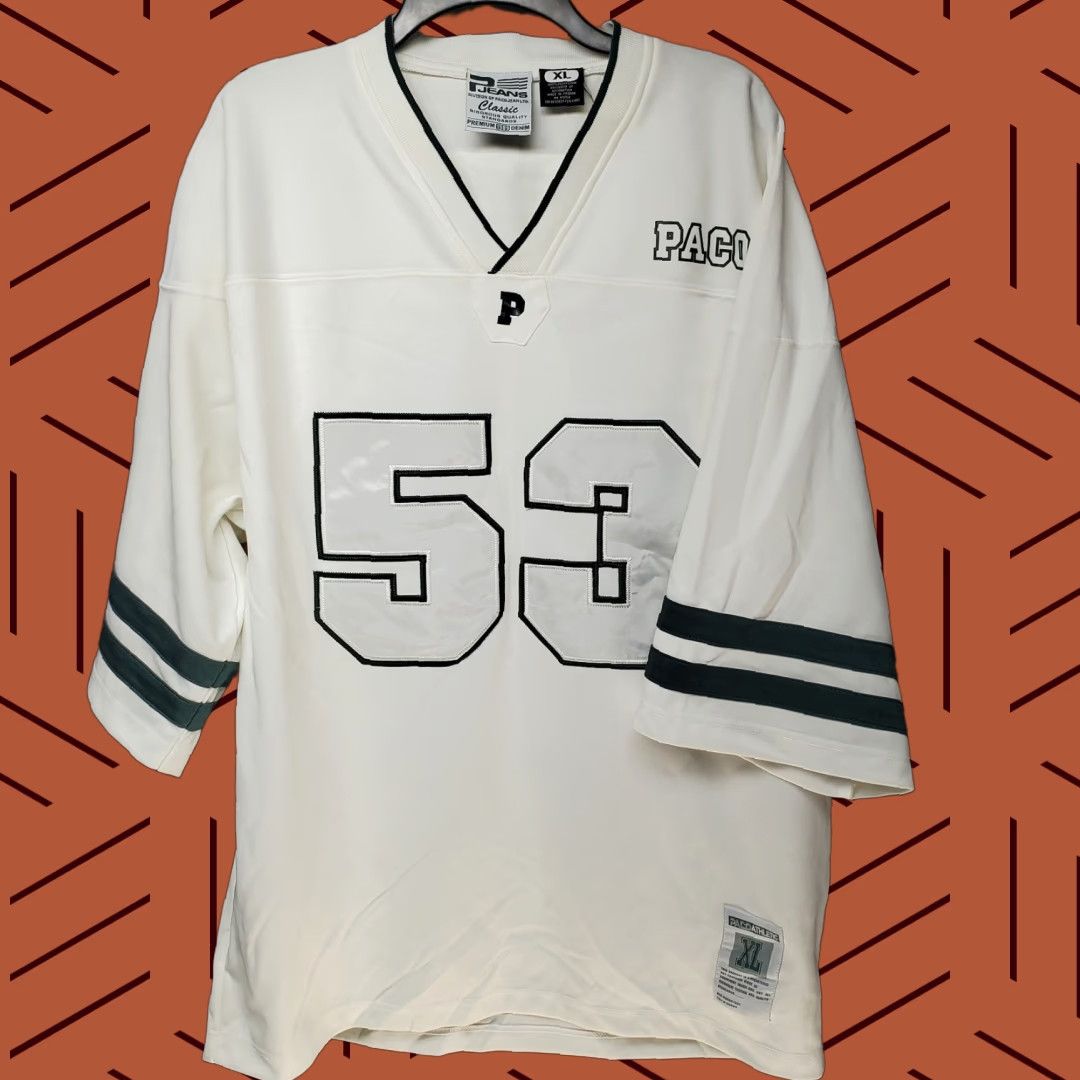 Vintage Paco Mens Xl Short Sleeve Jersey Basketball Hip Hop T Shirt White Polo Hoodie, Sweatshirt | PodTeesHub.com