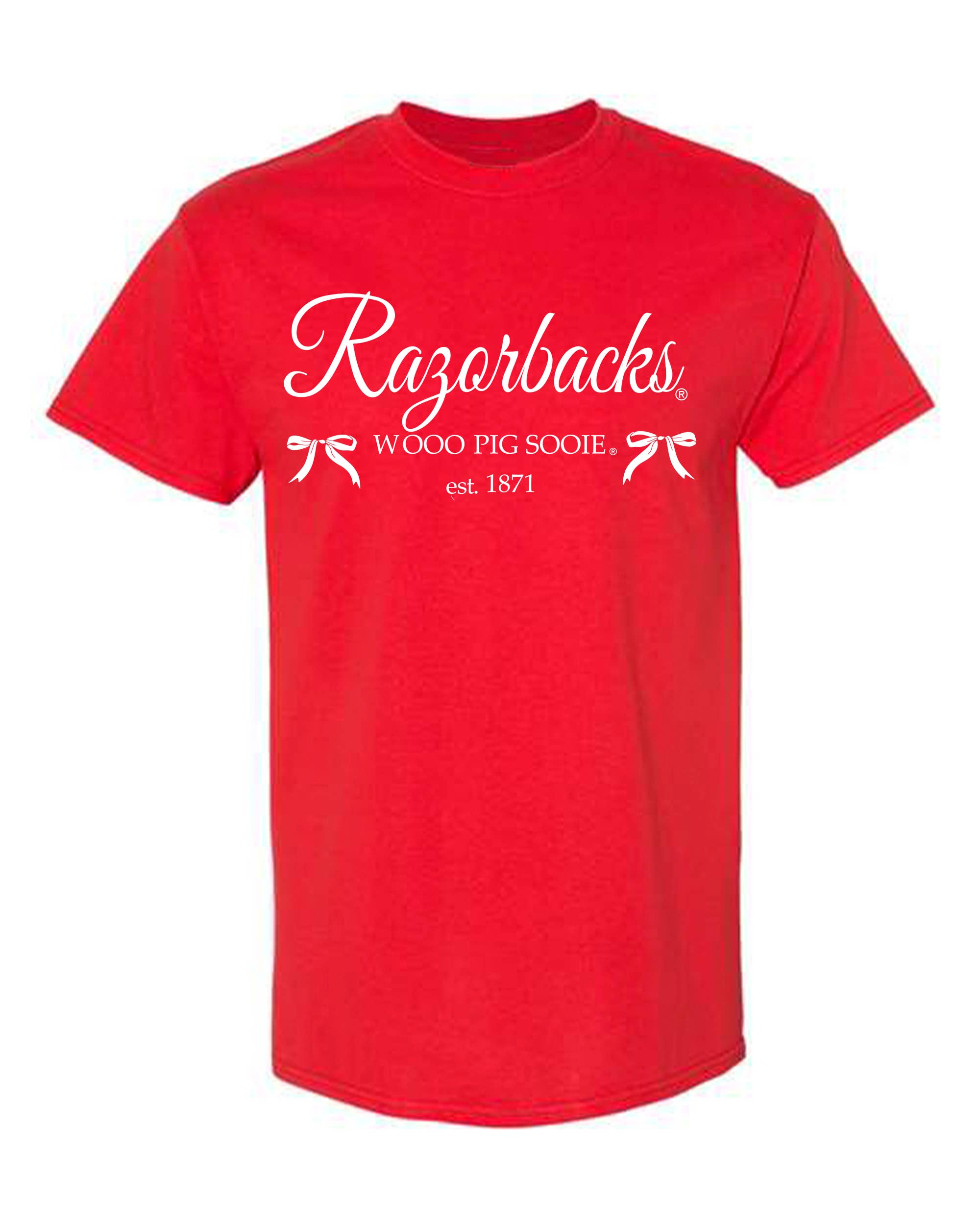 Children's Arkansas Razorbacks Established Bows Red Tee Hoodie, Sweatshirt | PodTeesHub.com