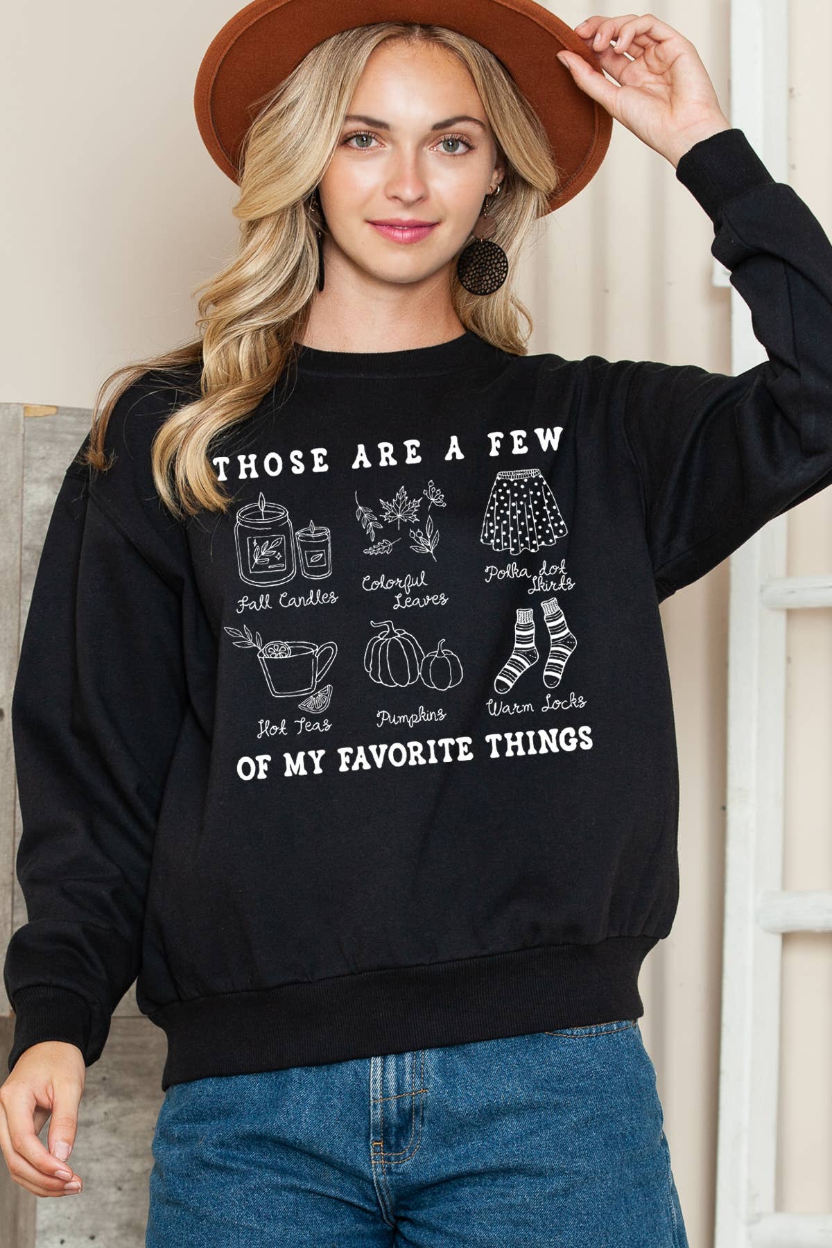 Women Fall Theme Graphic Print Pullover Sweater T-Shirts, Hoodie, Sweatshirt | PodTeesHub.com