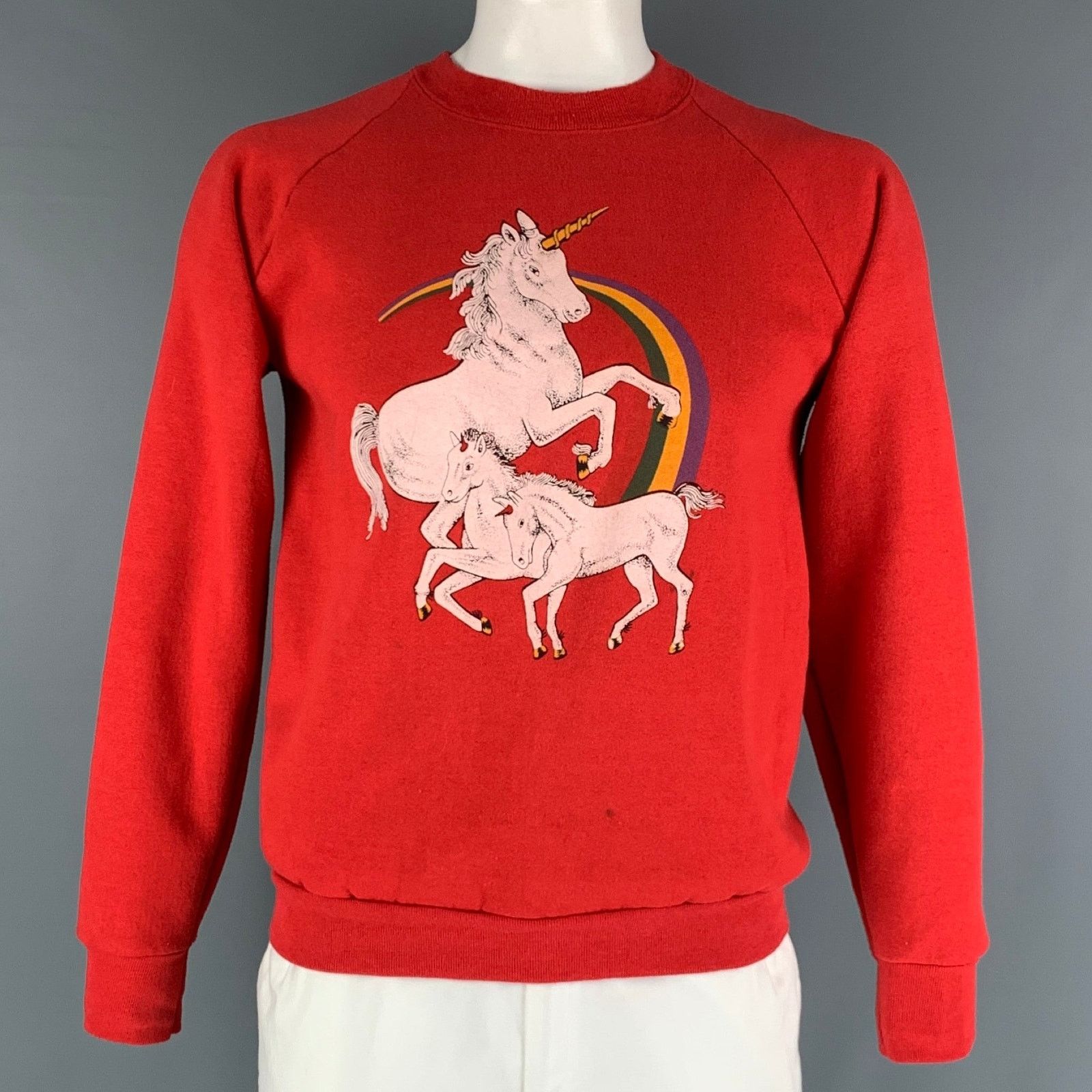 Vintage Size L Red Cotton Polyester T-Shirts, Hoodie, Sweatshirt