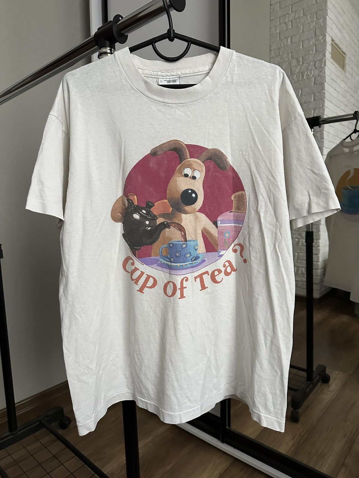 Vintage 1989 Wallace Gromit Cup Tea Vintage Movie T-Shirts, Hoodie, Sweatshirt